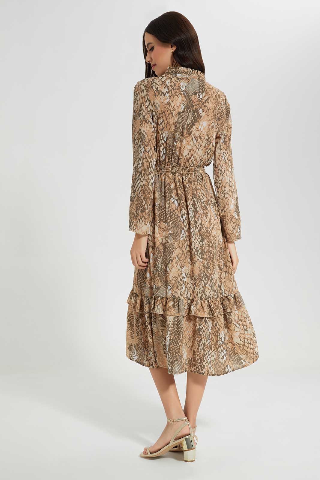 Redtag-Assorted-Animal-Printed-Ruffled-Hem-Dress-Category:Dresses,-Colour:Assorted,-Deals:New-In,-Filter:Women's-Clothing,-New-In-Women-APL,-Non-Sale,-S22D,-Section:Women,-Women-Dresses-Women's-