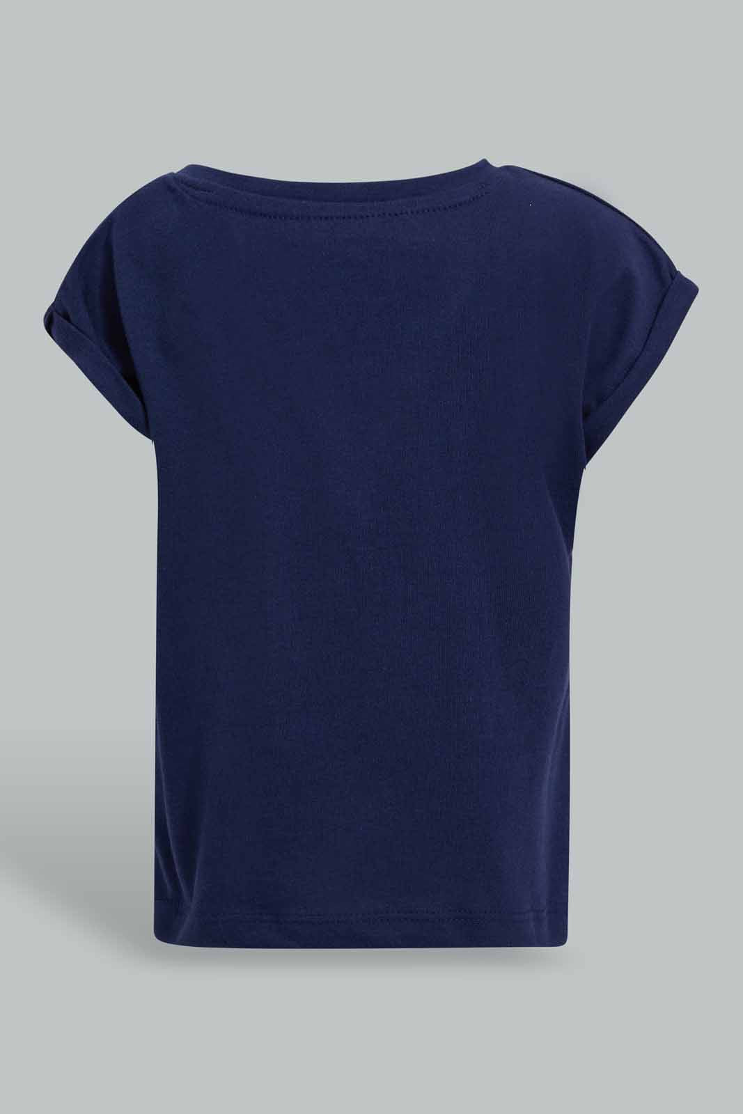 Redtag-Navy-Solid-T-Shirt-For-Baby-Girls-Category:T-Shirts,-Colour:Navy,-Deals:Sale,-Filter:Infant-Girls-(3-to-24-Mths),-Infant-Girls-T-Shirts,-S22D,-Sale-ING-APL,-Section:Girls-(0-to-14Yrs),-TBL-Infant-Girls-3 to 24 Months