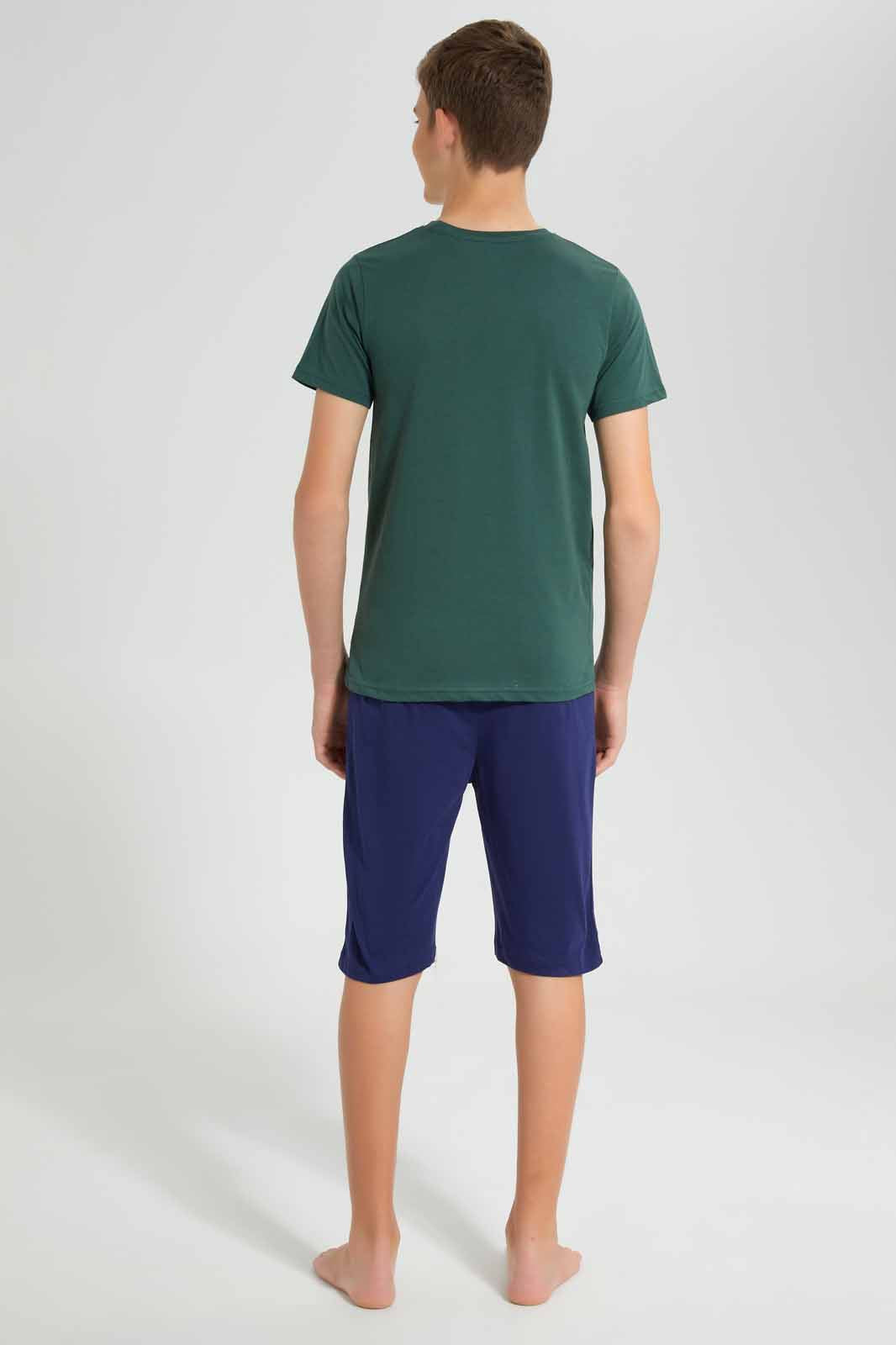 Redtag-Green/White/Navy-3Pcs-Thik-Outside-The-Box-Nightsuit-BSR-Pyjama-Sets,-Category:Pyjama-Sets,-Colour:Assorted,-Deals:New-In,-Filter:Senior-Boys-(9-to-14-Yrs),-New-In-BSR-APL,-Non-Sale,-S22D,-Section:Boys-(0-to-14Yrs)-Senior-Boys-9 to 14 Years