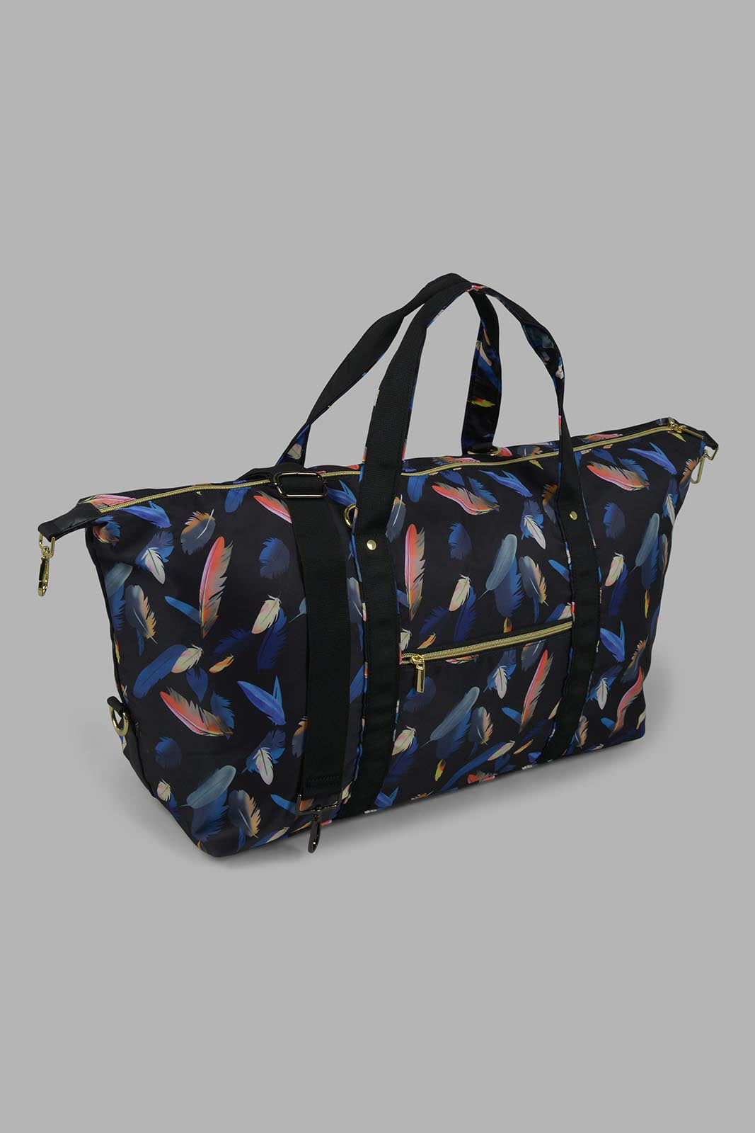 Redtag-Feather-Prints-Duffel-Bag-Category:Bags,-Colour:Assorted,-Filter:Travel-Accessories,-LUG-Bags,-New-In,-New-In-LUG-ACC,-Non-Sale,-Section:Travel,-W22O-Travel-Accessories-