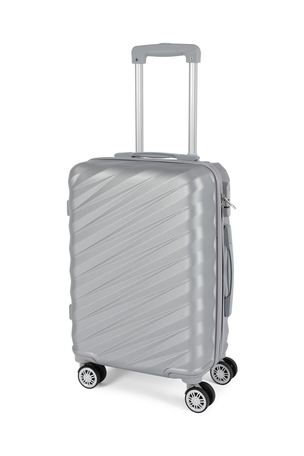 Redtag-Silver-Color-Hard-Abs-Trolley-Lugage-(20-Inch)-Category:Luggage-Trolleys,-Colour:Silver,-Deals:New-In,-Dept:Home,-Filter:Travel-Accessories,-LUG-Luggage-Trolleys,-New-In-LUG-ACC,-Non-Sale,-Section:Homewares,-W22O-Travel-Accessories-