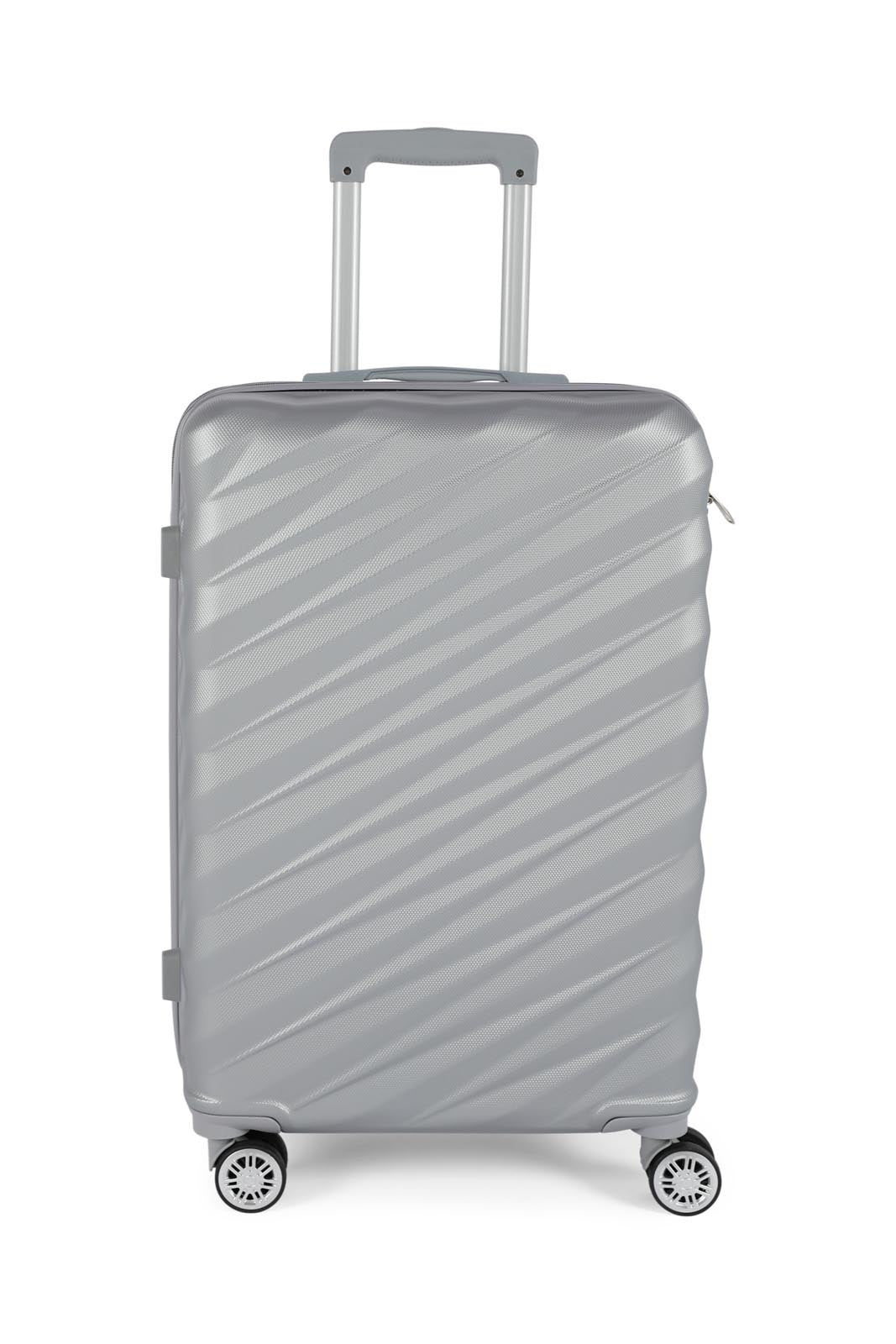 Redtag-Silver-Color-Hard-Abs-Trolley-Lugage-(24-Inch)-Category:Luggage-Trolleys,-Colour:Silver,-Deals:New-In,-Dept:Home,-Filter:Travel-Accessories,-LUG-Luggage-Trolleys,-New-In-LUG-ACC,-Non-Sale,-Section:Homewares,-W22O-Travel-Accessories-