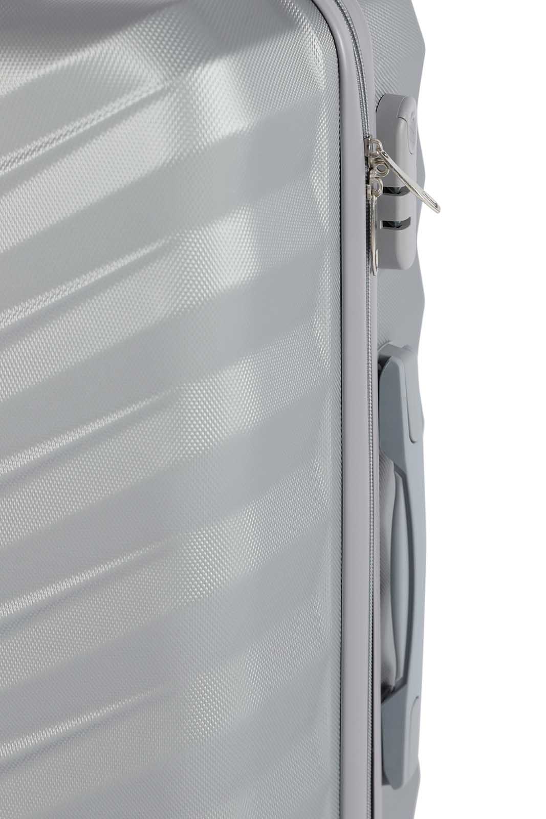 Redtag-Silver-Color-Hard-Abs-Trolley-Lugage-(24-Inch)-Category:Luggage-Trolleys,-Colour:Silver,-Deals:New-In,-Dept:Home,-Filter:Travel-Accessories,-LUG-Luggage-Trolleys,-New-In-LUG-ACC,-Non-Sale,-Section:Homewares,-W22O-Travel-Accessories-