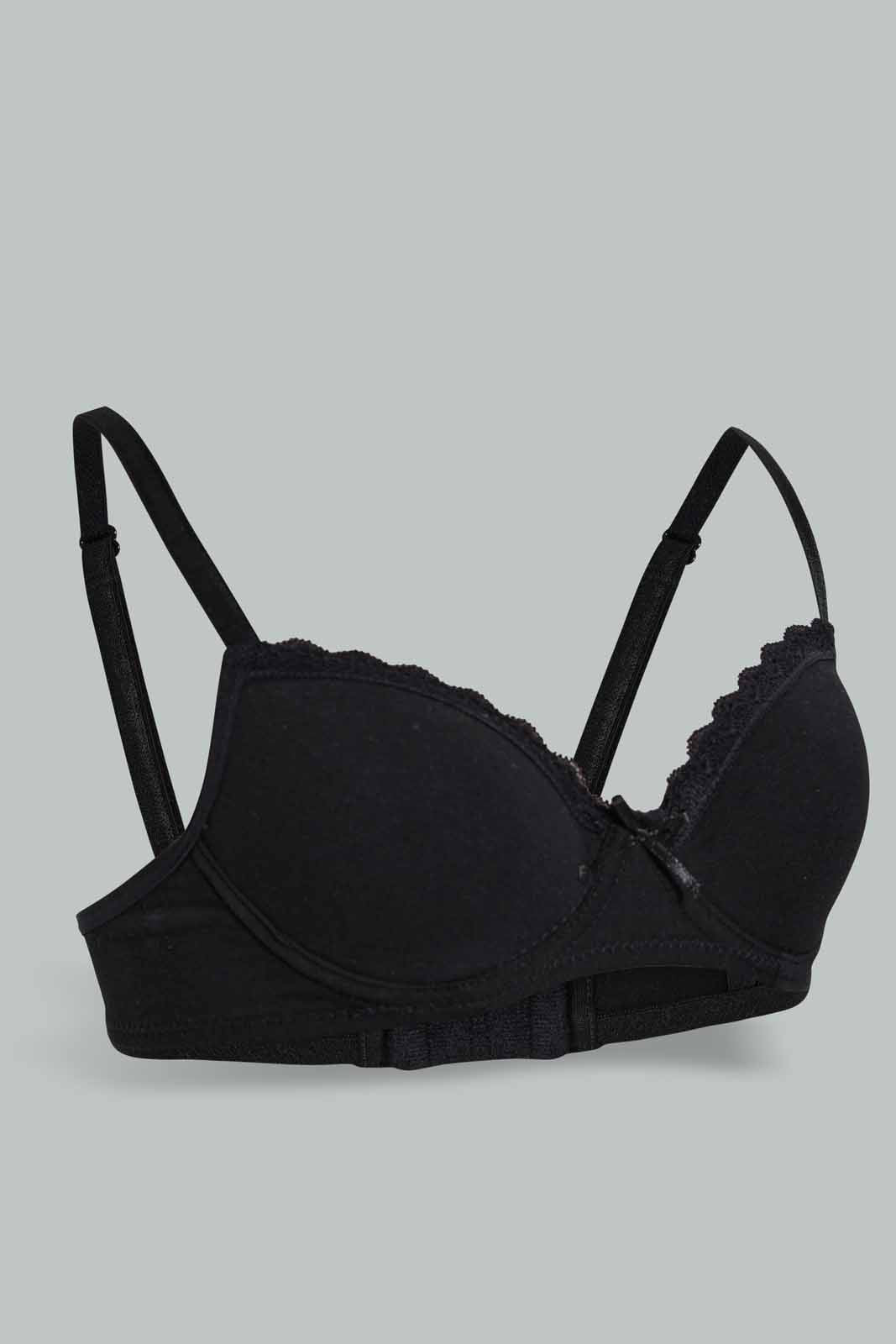 Black Padded Bra For Senior Girls (Pack of 2)