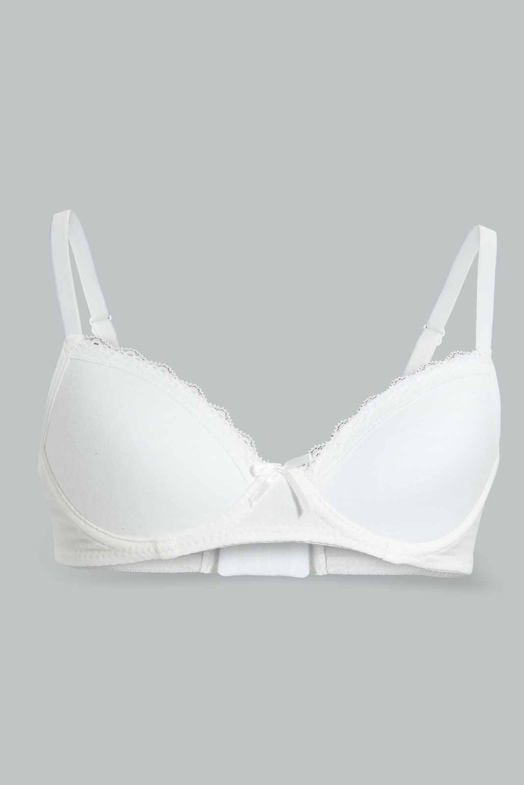 White Padded Bra For Senior Girls (Pack of 2)