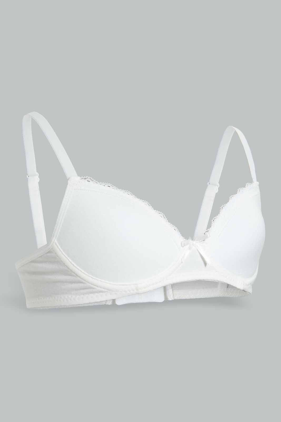 White Padded Bra For Senior Girls (Pack of 2)