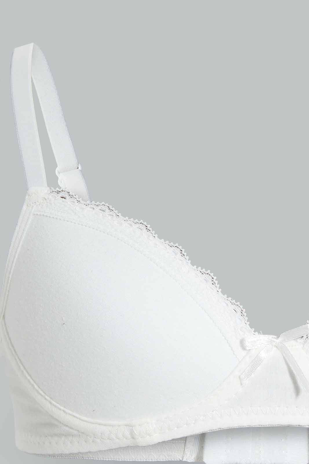 White Padded Bra For Senior Girls (Pack of 2)