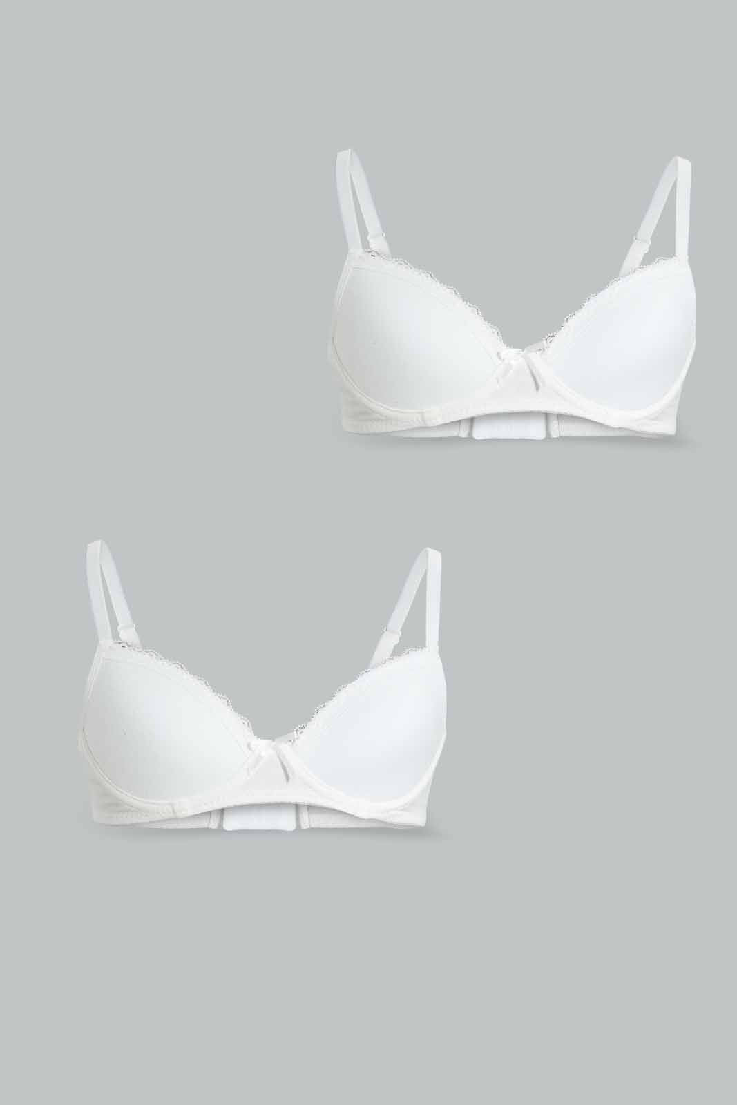 White Padded Bra For Senior Girls (Pack of 2)