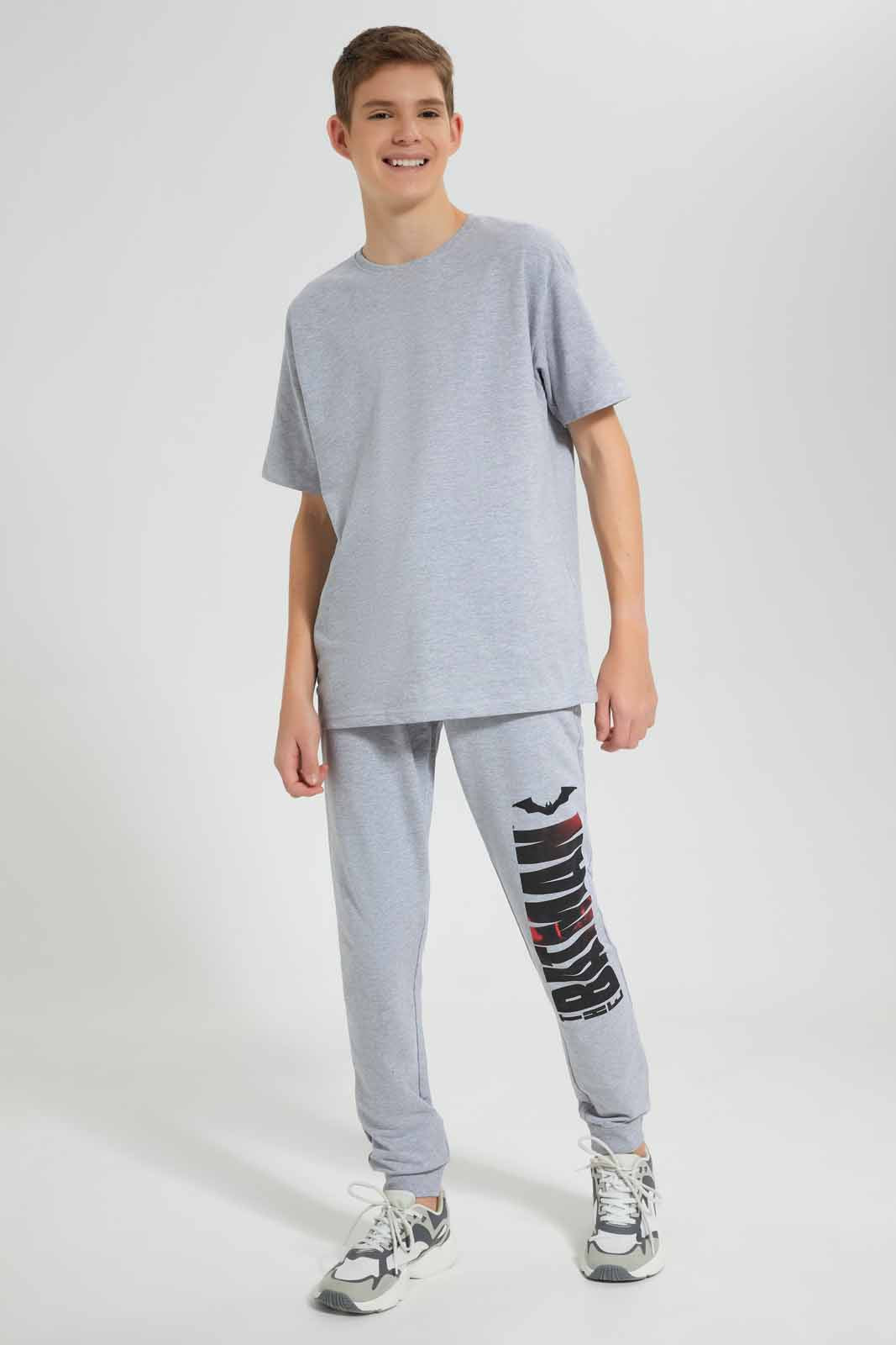 Redtag-Grey-Mel-Batman-Active-Pant-BSR-Joggers,-Category:Joggers,-CHR,-Colour:Grey,-Deals:New-In,-Filter:Senior-Boys-(9-to-14-Yrs),-New-In-BSR-APL,-Non-Sale,-S22D,-Section:Boys-(0-to-14Yrs)-Senior-Boys-9 to 14 Years