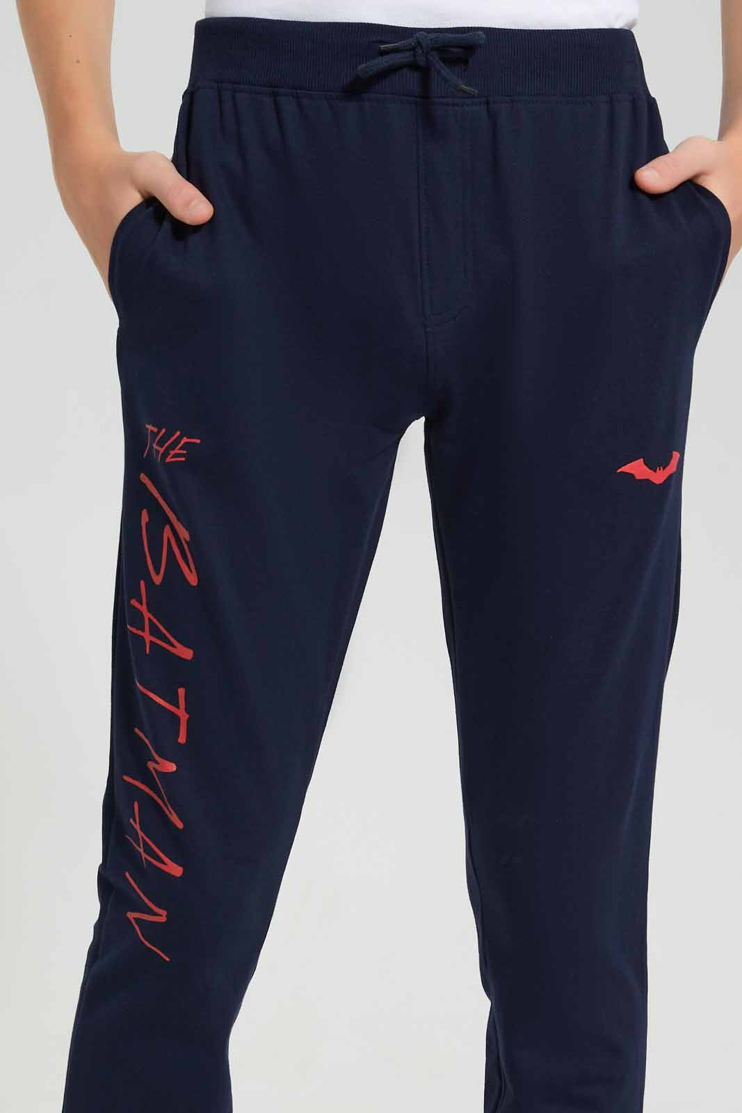 Redtag-Navy-Batman-Active-Pant-BSR-Joggers,-Category:Joggers,-CHR,-Colour:Navy,-Deals:New-In,-Filter:Senior-Boys-(9-to-14-Yrs),-New-In-BSR-APL,-Non-Sale,-S22D,-Section:Boys-(0-to-14Yrs)-Senior-Boys-9 to 14 Years