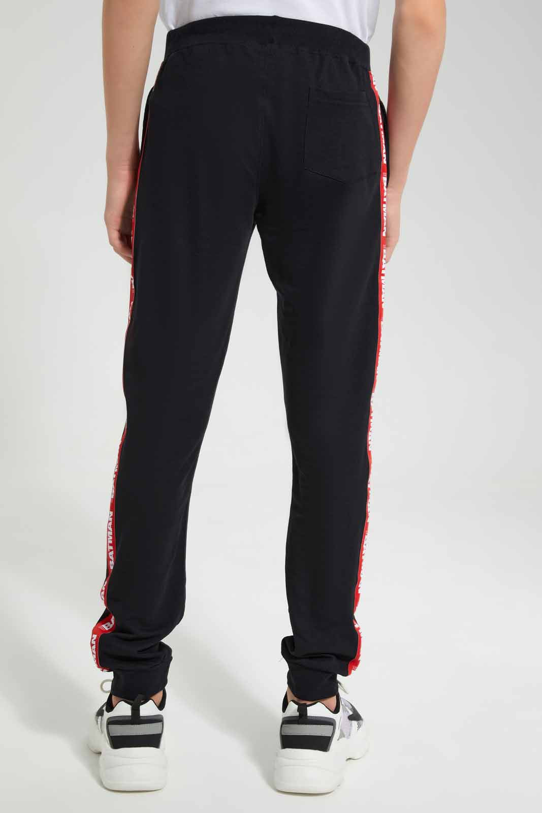 Redtag-Black-Batman-Active-Pant-BSR-Joggers,-Category:Joggers,-CHR,-Colour:Black,-Deals:New-In,-Filter:Senior-Boys-(9-to-14-Yrs),-New-In-BSR-APL,-Non-Sale,-S22D,-Section:Boys-(0-to-14Yrs)-Senior-Boys-9 to 14 Years
