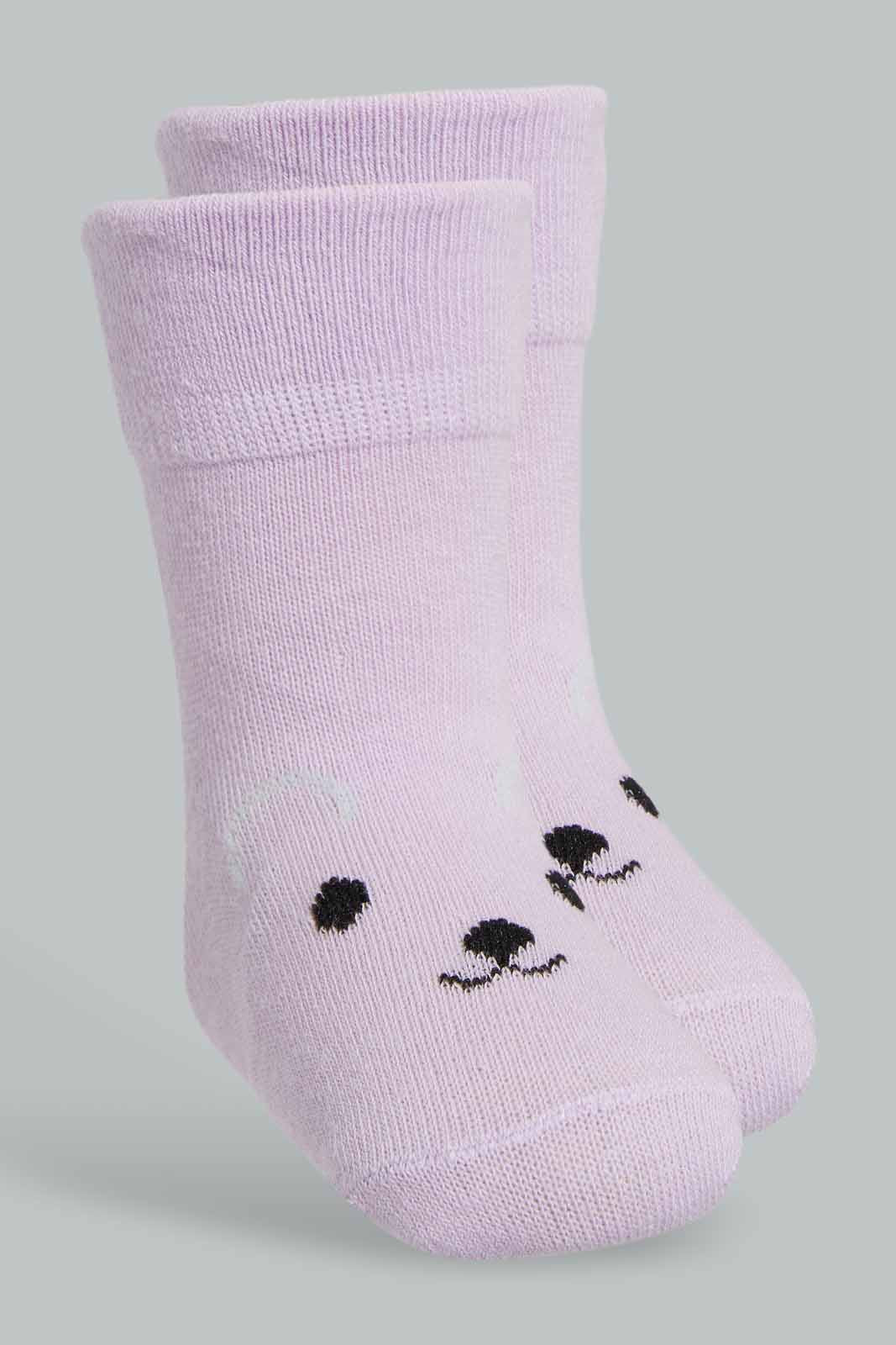 Redtag-Multi-Colour-4Pcs-Pack-Full-Length-Folding-Socks-365,-Category:Socks,-Colour:Assorted,-Deals:New-In,-Filter:Infant-Girls-(3-to-24-Mths),-ING-Socks,-New-In-ING-APL,-Non-Sale,-Section:Girls-(0-to-14Yrs)-Infant-Girls-3 to 24 Months