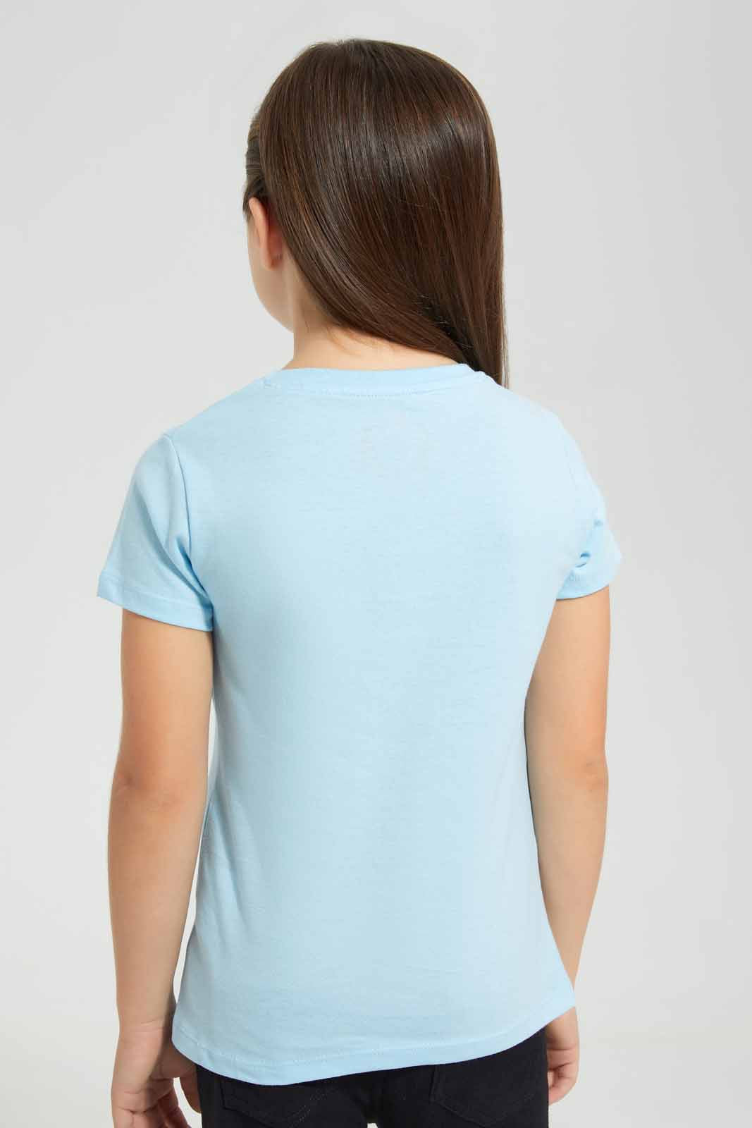 Redtag-Girls-T-Shirt-With-Sugar-Print-Category:T-Shirts,-Colour:Sky-Blue,-Deals:New-In,-Filter:Girls-(2-to-8-Yrs),-GIR-T-Shirts,-New-In-GIR-APL,-Non-Sale,-S22D,-Section:Girls-(0-to-14Yrs),-TBL-Girls-2 to 8 Years