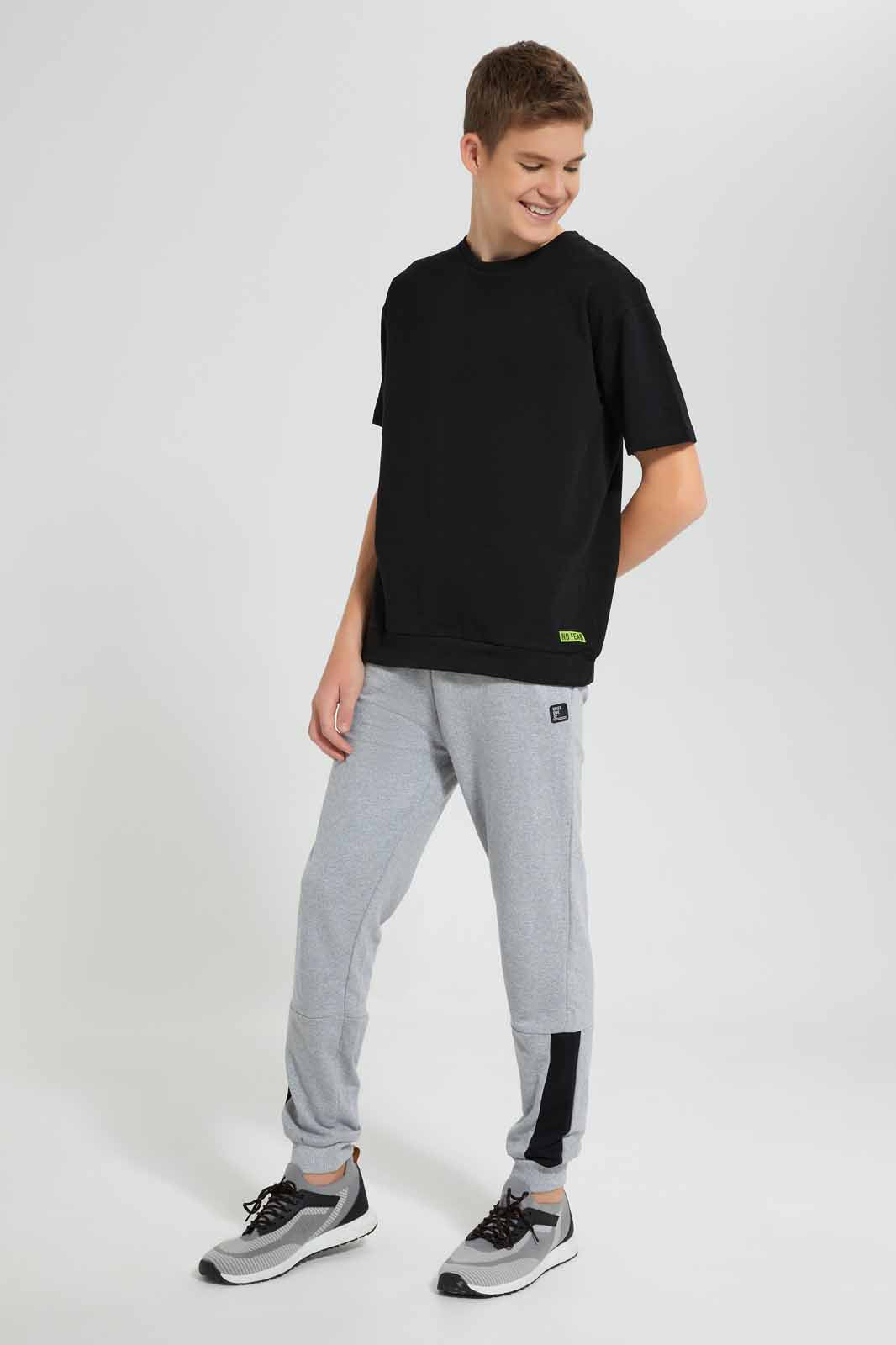 Redtag-Black-Pique-Sweatshirt-BSR-Sweatshirts,-Category:Sweatshirts,-Colour:Black,-Filter:Senior-Boys-(9-to-14-Yrs),-New-In,-New-In-BSR,-Non-Sale,-S22D,-Section:Kidswear--