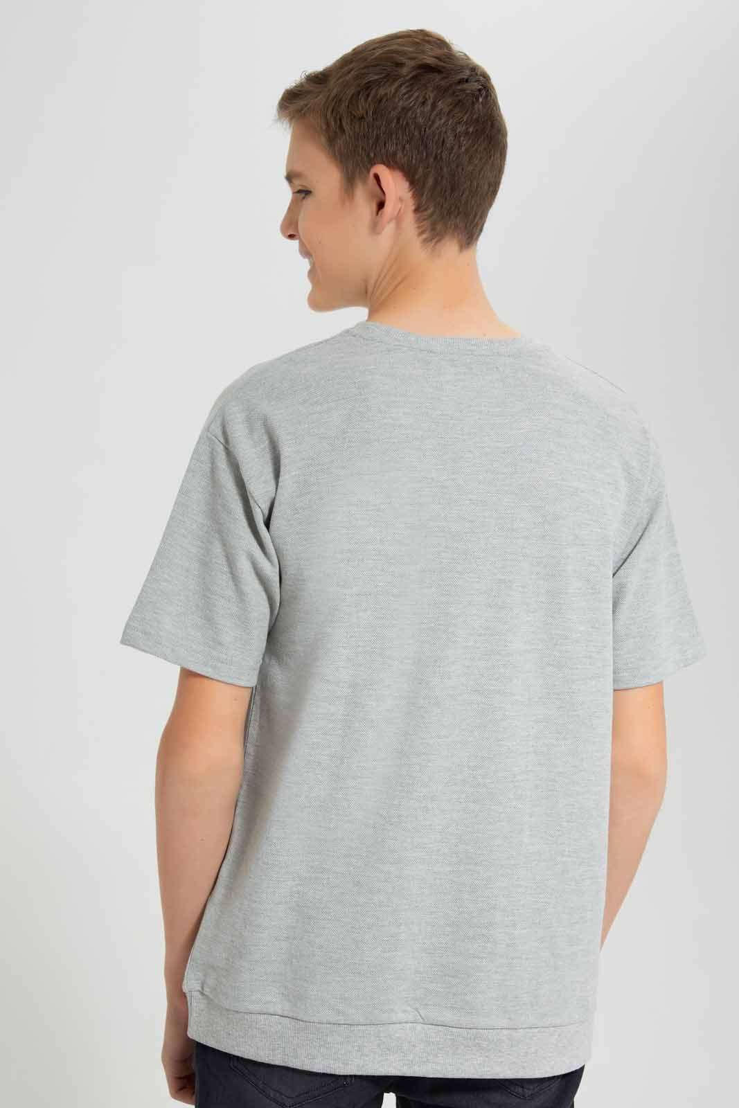 Redtag-Grey-Mel-Pique-Sweatshirt-BSR-Sweatshirts,-Category:Sweatshirts,-Colour:Grey,-Deals:2-For-90,-Filter:Senior-Boys-(9-to-14-Yrs),-New-In,-New-In-BSR,-S22D,-Section:Kidswear--