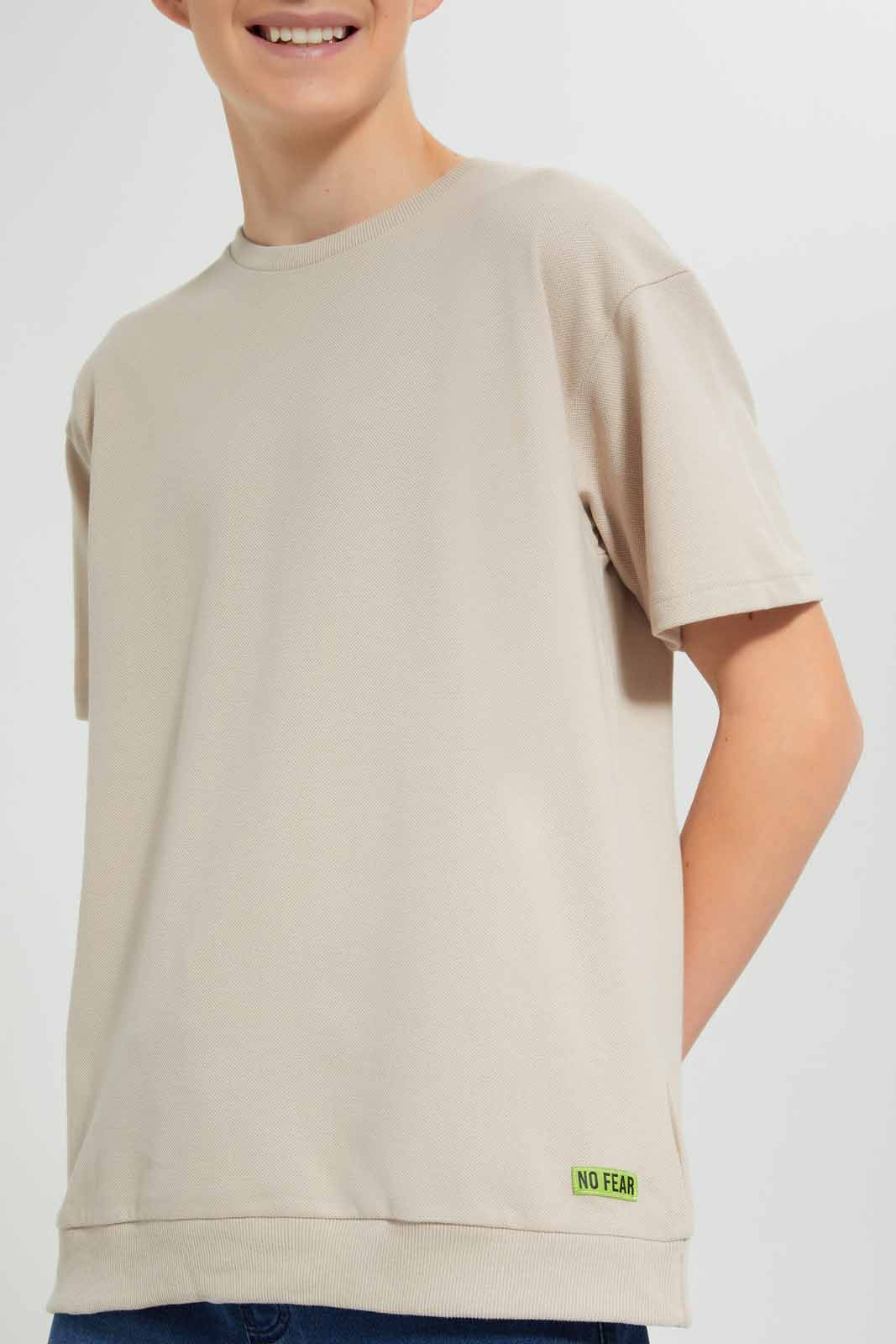 Redtag-Beige-Pique-Sweatshirt-BSR-Sweatshirts,-Category:Sweatshirts,-Colour:Beige,-Filter:Senior-Boys-(9-to-14-Yrs),-New-In,-New-In-BSR,-Non-Sale,-S22D,-Section:Kidswear--