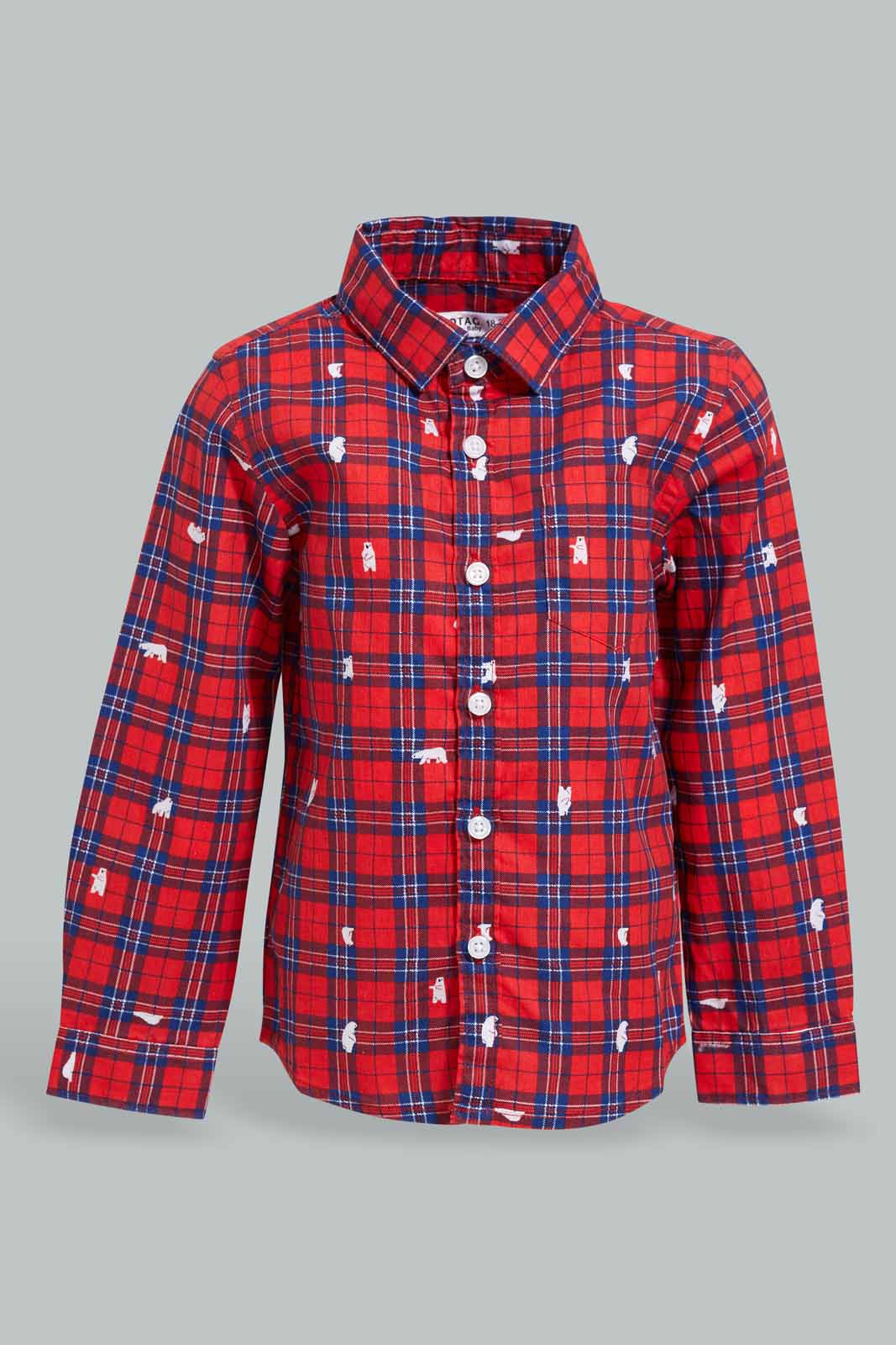 Redtag-Red-Striped-Shirt-Long-Sleeve-Category:Shirts,-Colour:Red,-Deals:New-In,-Filter:Infant-Boys-(3-to-24-Mths),-INB-Shirts,-New-In-INB-APL,-Non-Sale,-S22D,-Section:Boys-(0-to-14Yrs)-Infant-Boys-3 to 24 Months
