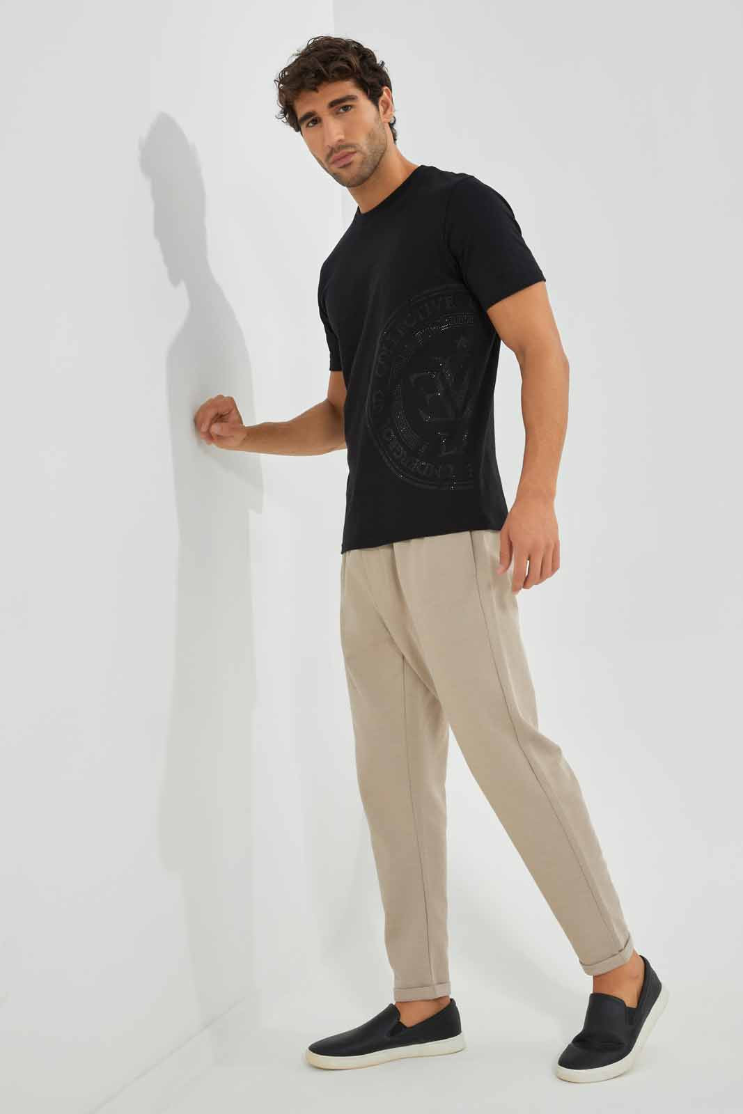 Redtag-Beige-Pull-On-Trouser-Category:Joggers,-Colour:Beige,-Deals:New-In,-EID,-Filter:Men's-Clothing,-Men-Joggers,-New-In-Men,-Non-Sale,-Section:Men,-W22O-Men's-