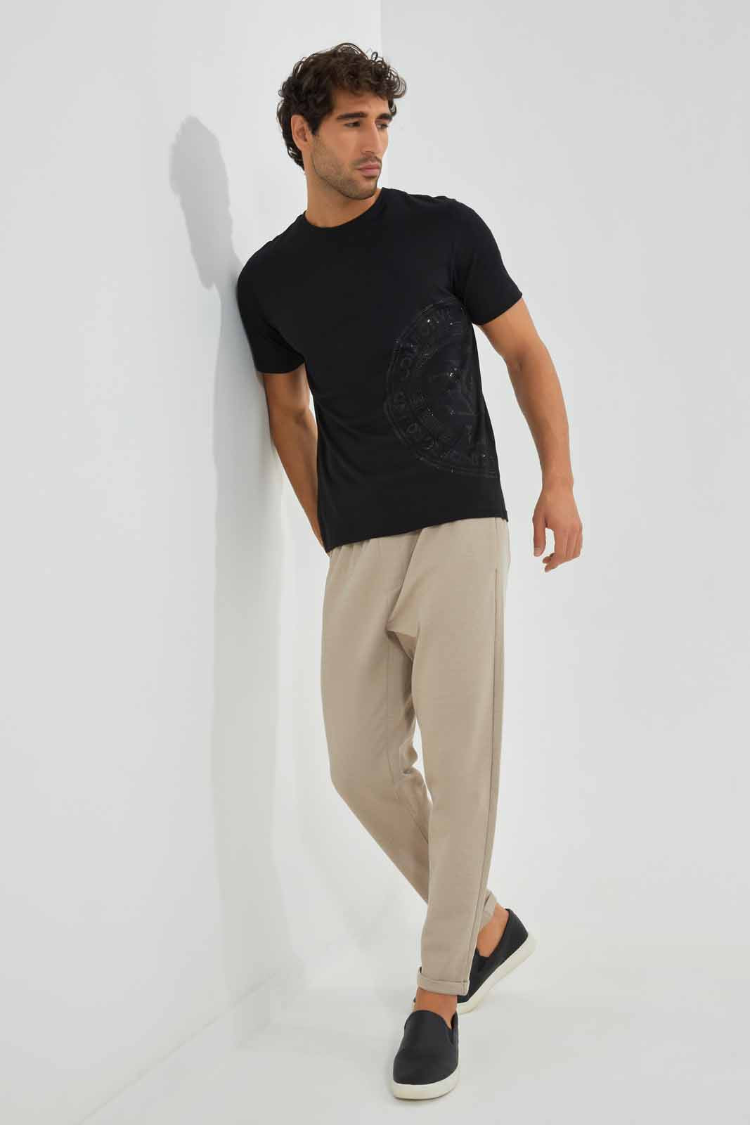 Redtag-Beige-Pull-On-Trouser-Category:Joggers,-Colour:Beige,-Deals:New-In,-EID,-Filter:Men's-Clothing,-Men-Joggers,-New-In-Men,-Non-Sale,-Section:Men,-W22O-Men's-