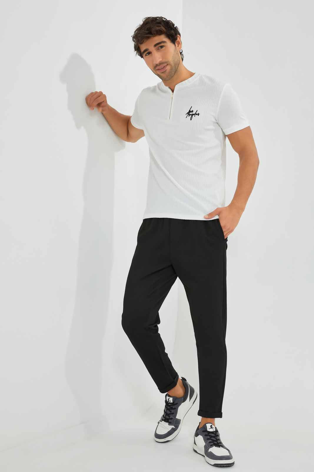 Redtag-Black-Pull-On-Trouser-Category:Joggers,-Colour:Black,-Deals:New-In,-EID,-Filter:Men's-Clothing,-Men-Joggers,-New-In-Men,-Non-Sale,-Section:Men,-W22O-Men's-