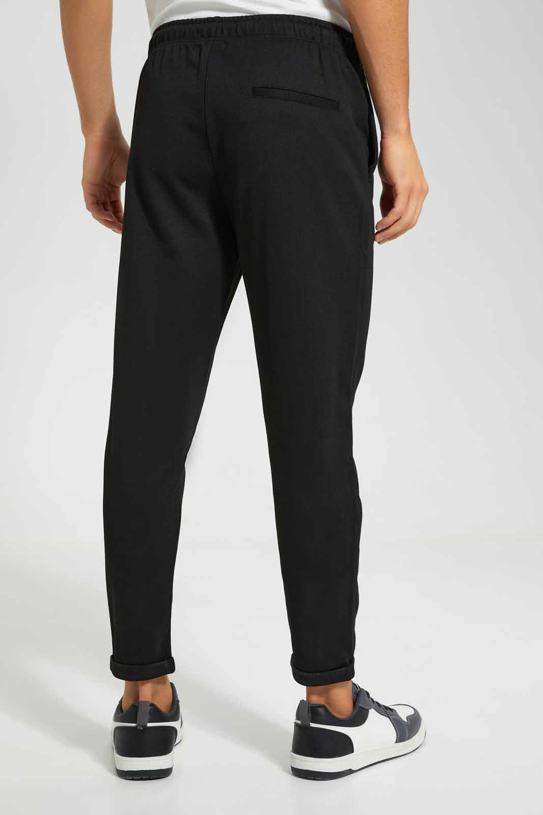 Redtag-Black-Pull-On-Trouser-Category:Joggers,-Colour:Black,-Deals:New-In,-EID,-Filter:Men's-Clothing,-Men-Joggers,-New-In-Men,-Non-Sale,-Section:Men,-W22O-Men's-