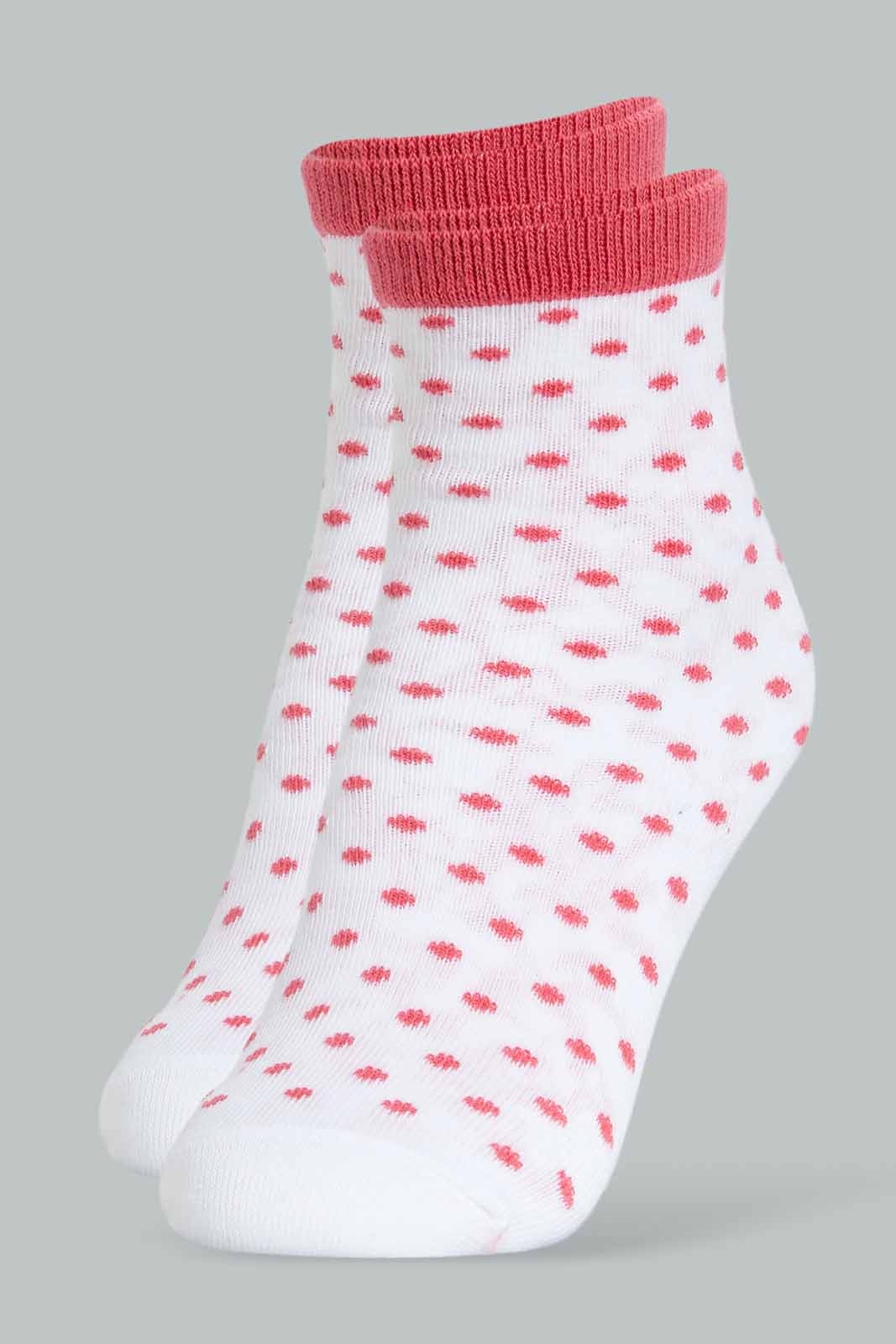 Redtag-Assorted-4-Pc-Pack-Socks-Full-Length-Socks-Girls-2 to 8 Years