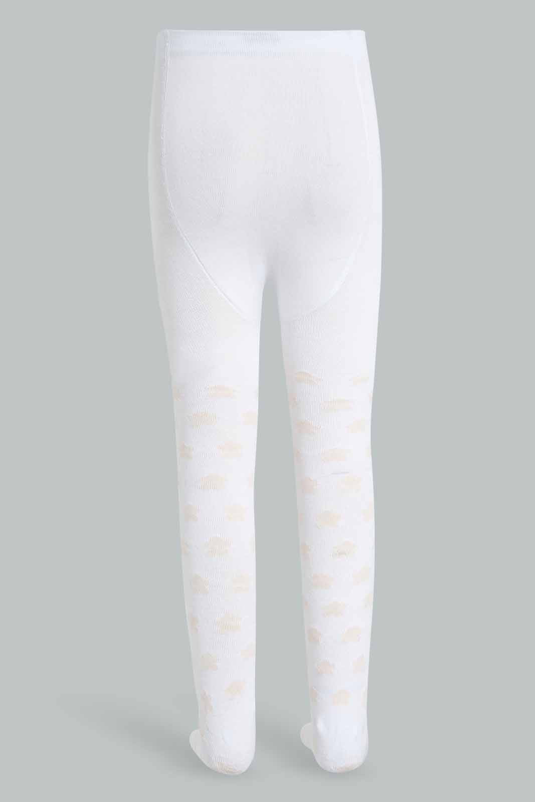 Redtag-White-Pair-Stockings-Tights-&-Stockings-Girls-2 to 8 Years