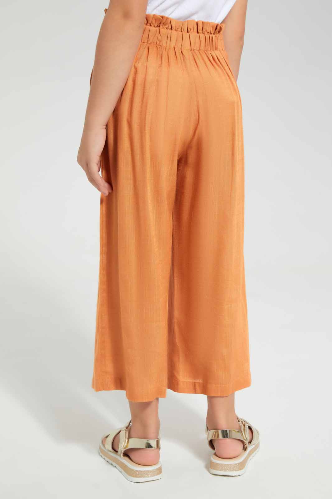 Redtag-Beige-Wide-Leg-Plain-Trousers-Category:Trousers,-Colour:Beige,-Filter:Girls-(2-to-8-Yrs),-Girls-Trousers,-New-In,-New-In-GIR,-Non-Sale,-S22D,-Section:Kidswear-Girls-