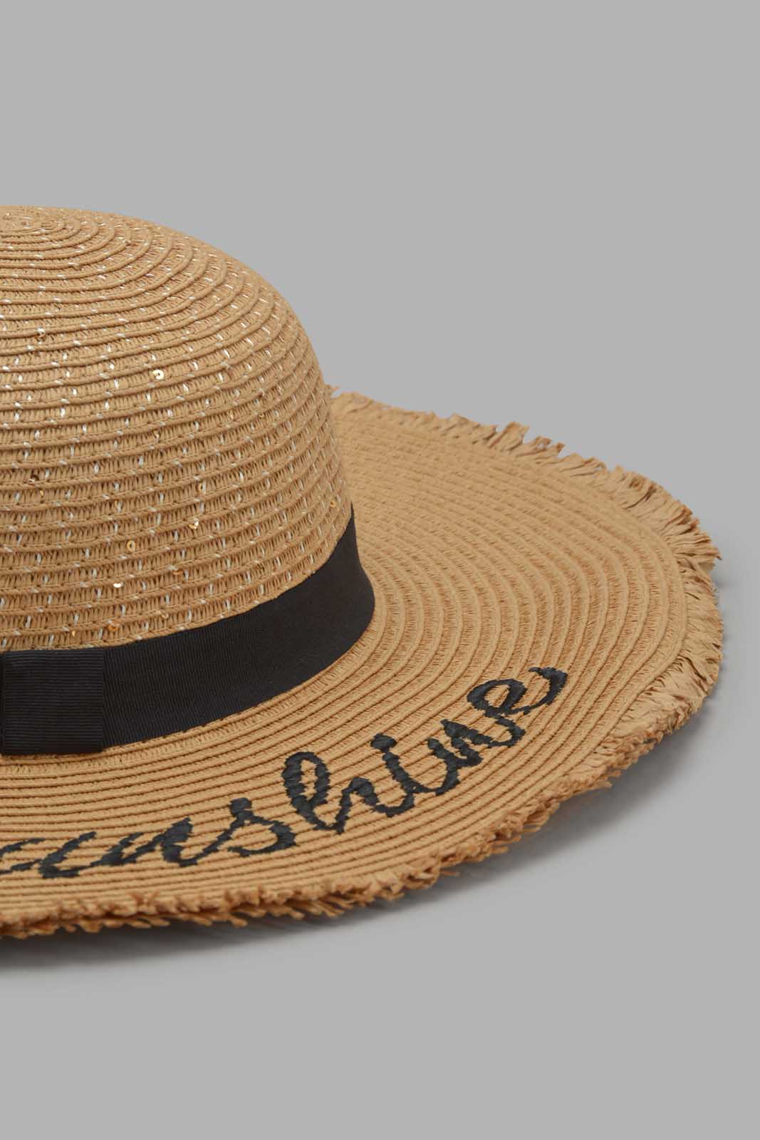 Redtag-Beige-Embellished-Hat-Category:Caps-&-Hats,-Colour:Beige,-Filter:Women's-Accessories,-New-In,-New-In-Women-ACC,-Non-Sale,-Section:Women,-W22O,-Women-Caps-&-Hats-Women-