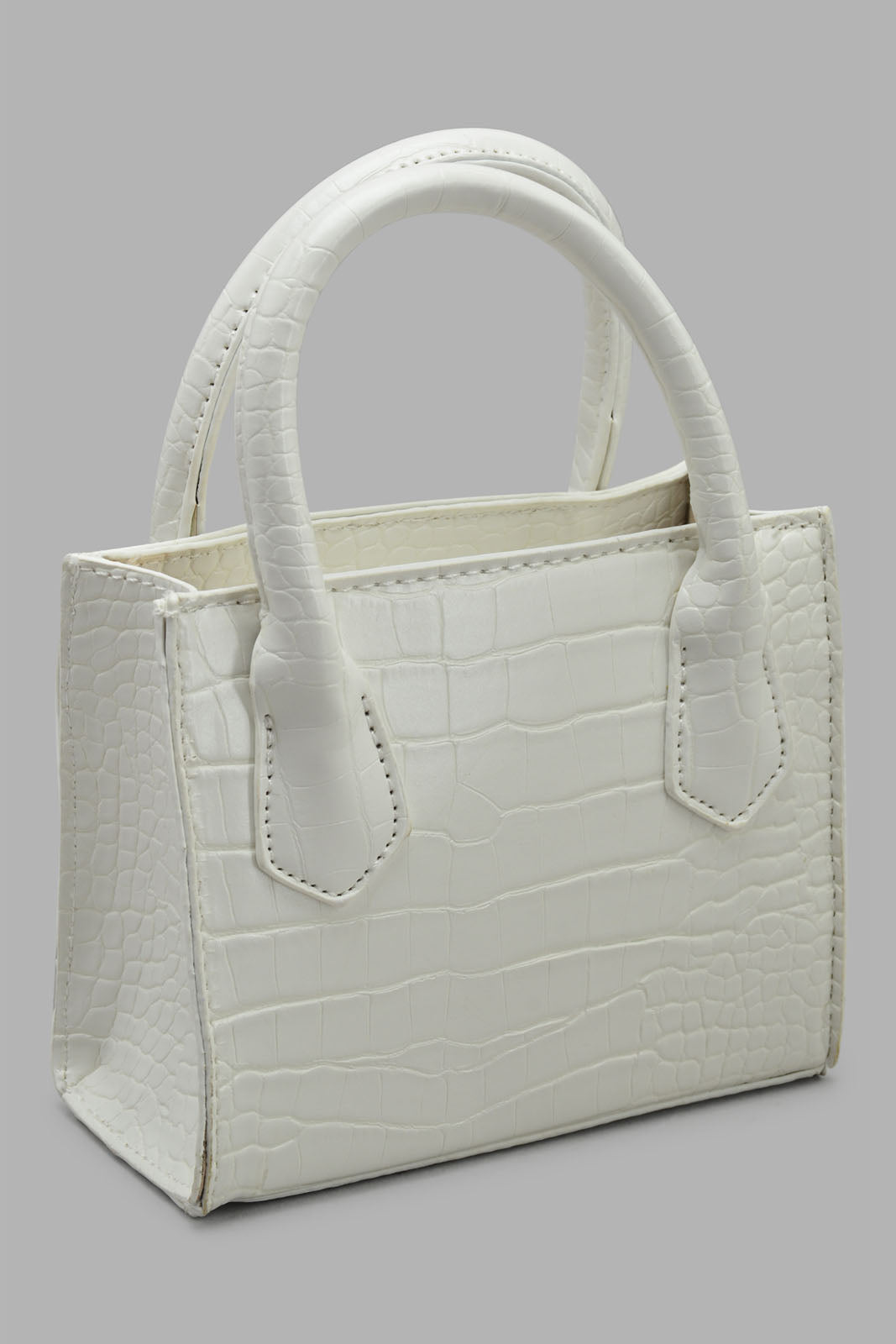 Redtag-White-Textured-Cross-Body-Bag-Category:Bags,-Colour:White,-Filter:Girls-Accessories,-GIR-Bags,-New-In,-New-In-GIR-ACC,-Non-Sale,-S22C,-Section:Girls-(0-to-14Yrs)-Girls-