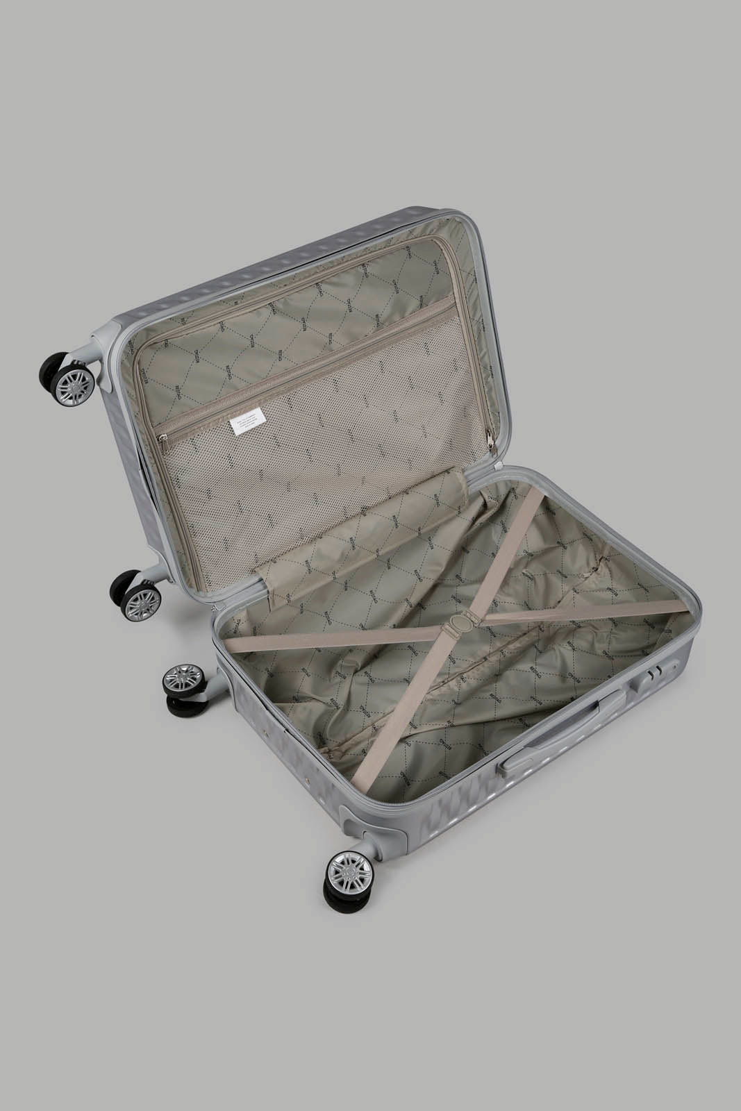 Silver Hard Trolley Luggage (24 Inch)
