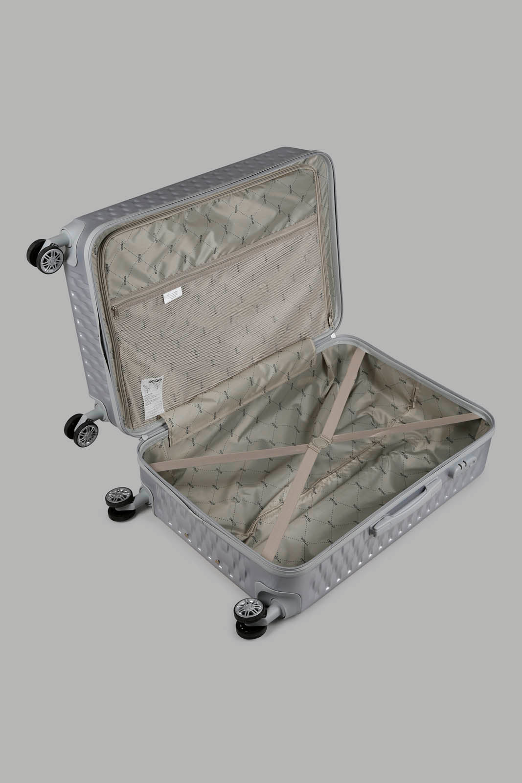 Silver Hard Trolley Luggage (28 Inch)