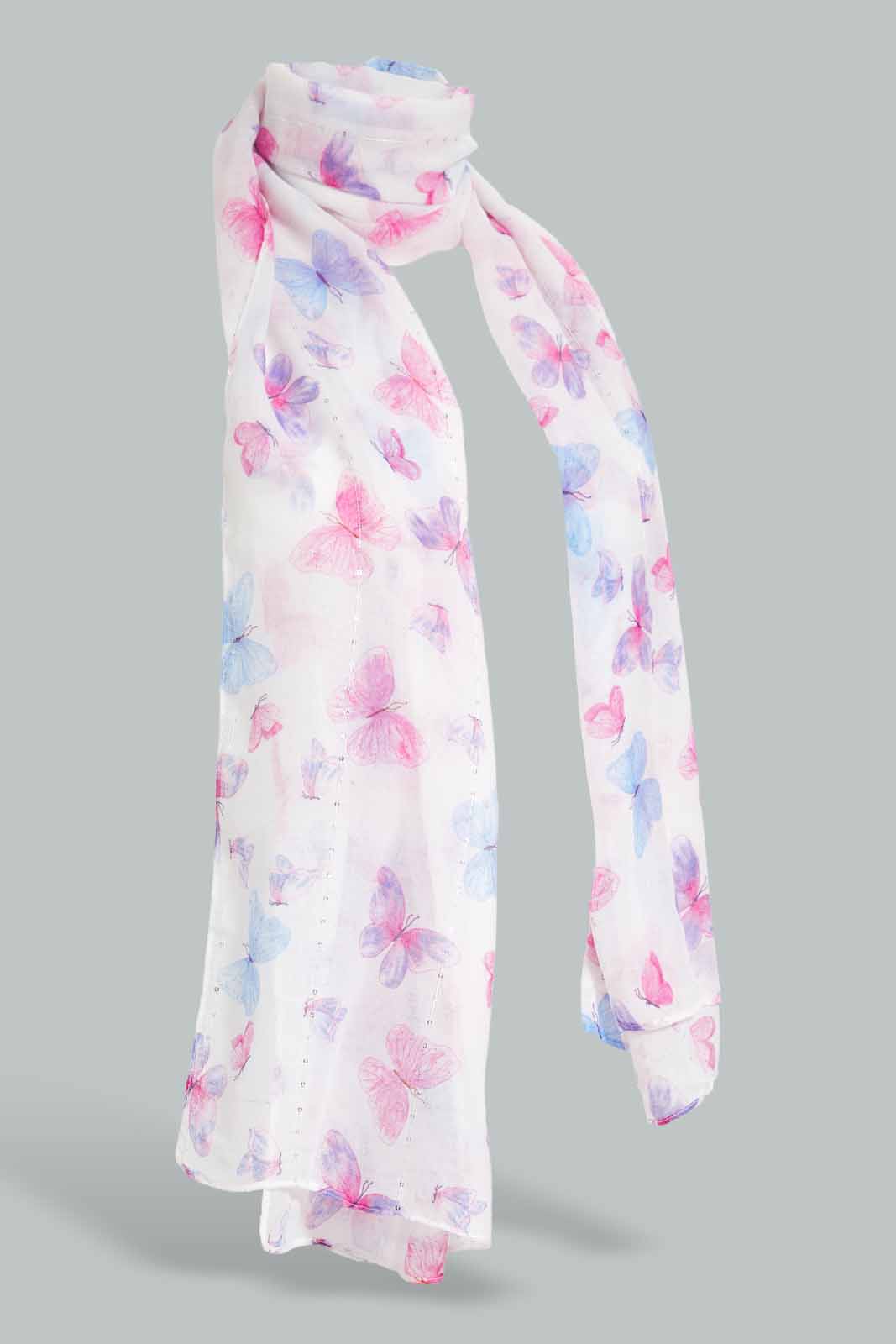 Redtag-Multicolour-Printed-Scarf-Category:Scarves,-Colour:Assorted,-Filter:Girls-Accessories,-GIR-Scarves,-New-In,-New-In-GIR-ACC,-Non-Sale,-Section:Girls-(0-to-14Yrs),-W22O-Girls-