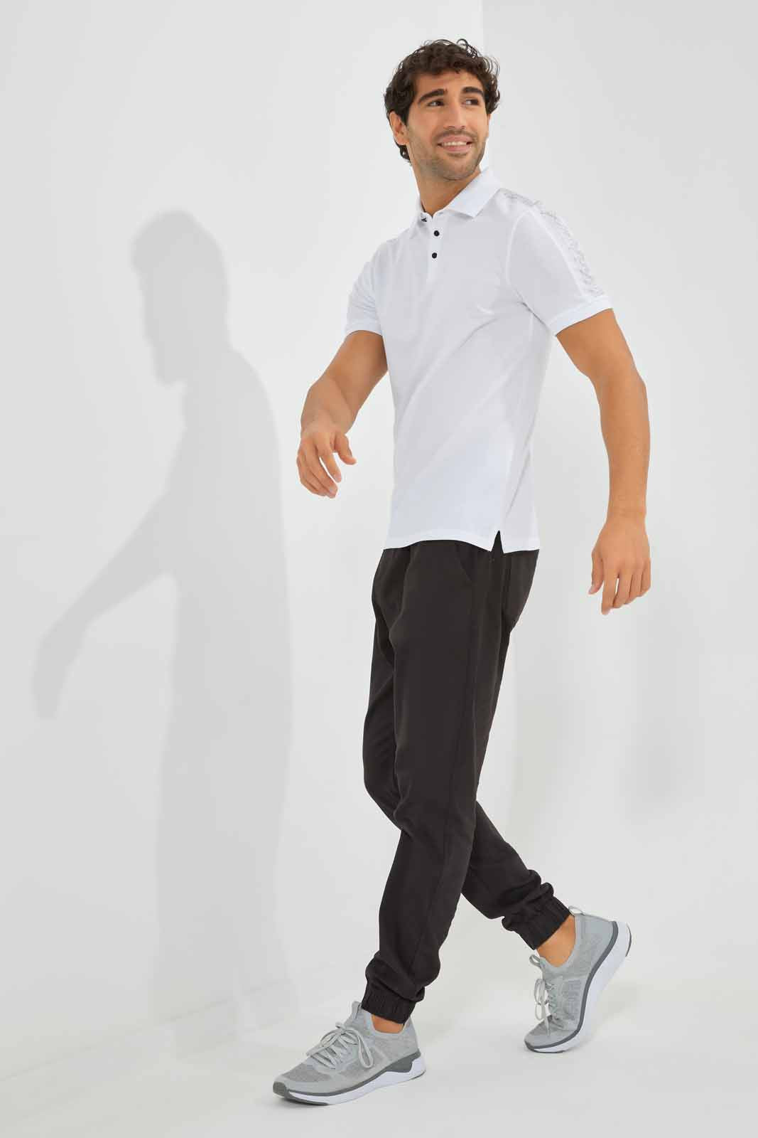 Redtag-White-Polo-Shirt-With-Stone-Work-Category:Polo-T-Shirts,-Colour:White,-Deals:New-In,-EID,-Filter:Men's-Clothing,-Men-Polo-T-Shirts,-New-In-Men-APL,-Non-Sale,-Section:Men,-W22O-Men's-