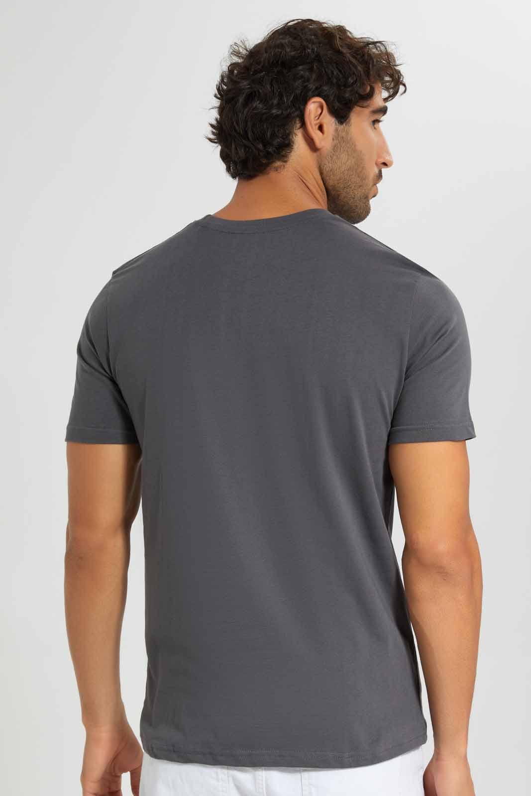 Redtag-Grey-Graphic-T-Shirt-Category:T-Shirts,-Colour:Charcoal,-Deals:New-In,-Filter:Men's-Clothing,-Men-T-Shirts,-New-In-Men,-Non-Sale,-S22D,-Section:Men,-TBL-Men's-