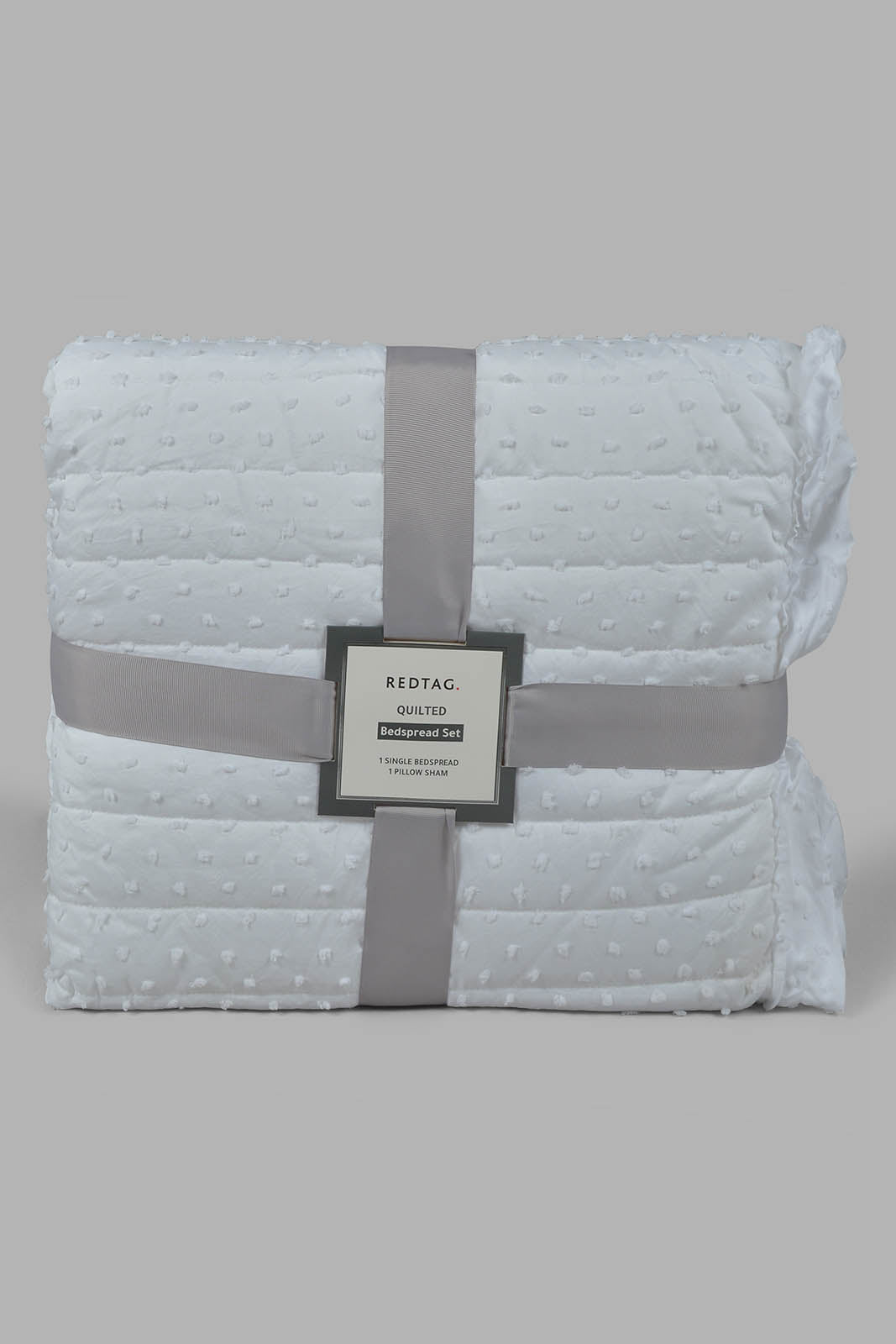 Redtag-Ivory-Swiss-Dot-2-Pieces-Bedspread-Set-(Single-Size)-Category:Bedspreads,-Colour:Ivory,-Deals:New-In,-Filter:Home-Bedroom,-HMW-BED-Bedspreads,-Naya,-New-In-HMW-BED,-Non-Sale,-Section:Homewares,-W22O-Home-Bedroom-