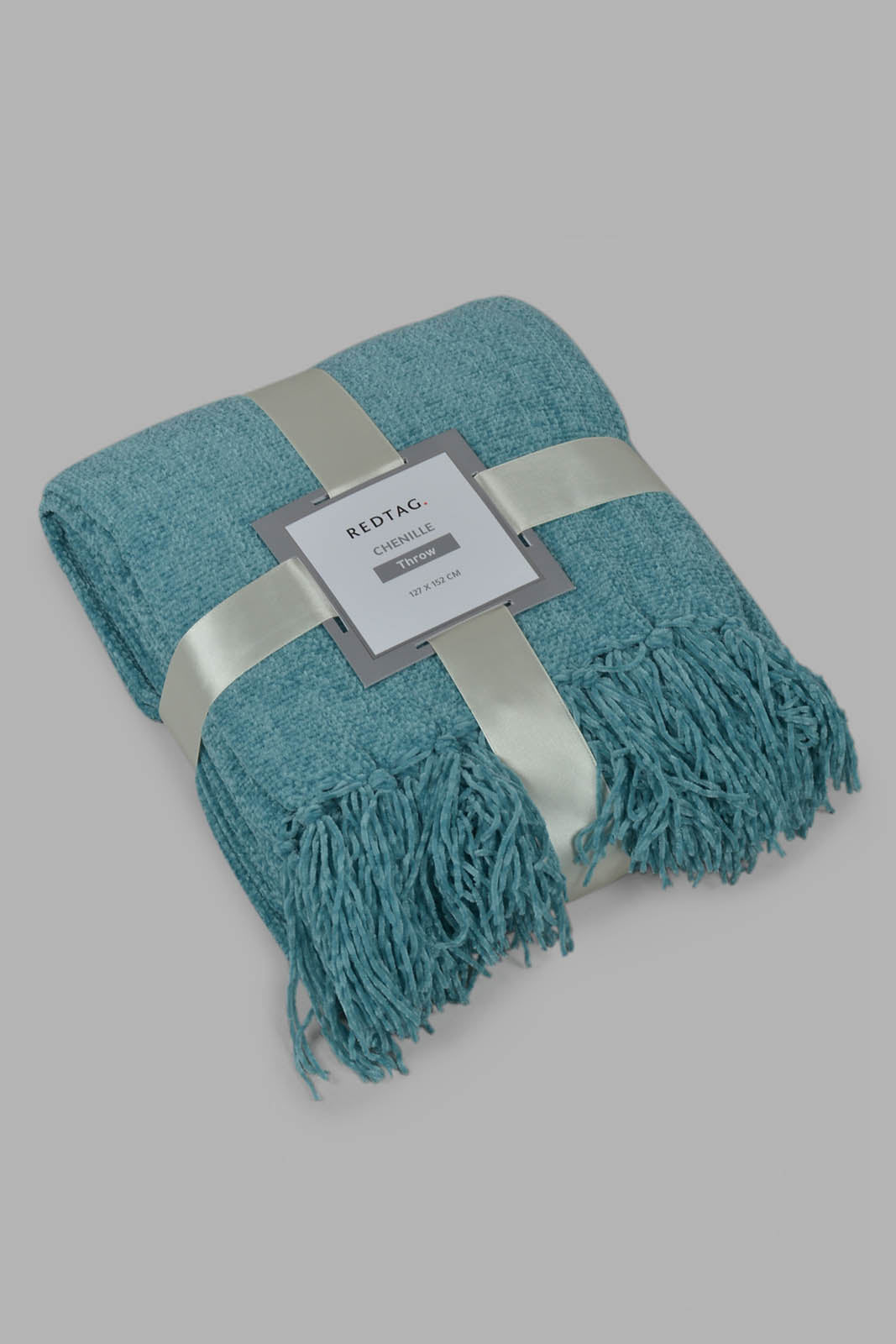 Redtag-Teal-Chenille-Throw-With-Fringe-Category:Throws,-Colour:Teal,-Deals:New-In,-Filter:Home-Bedroom,-HMW-BED-Throws,-New-In-HMW-BED,-Non-Sale,-S22C,-Section:Homewares-Home-Bedroom-