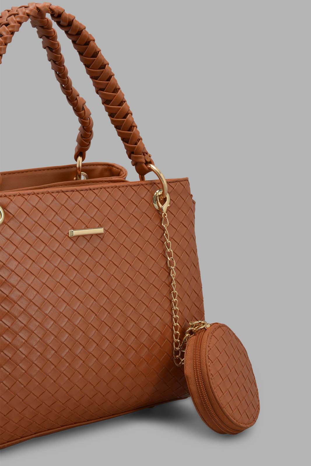 Redtag-Tan-Embossed-Day-Bag-Category:Bags,-Colour:Tan,-Filter:Women's-Accessories,-New-In,-New-In-Women-ACC,-Non-Sale,-Section:Women,-W22O,-Women-Bags-Women-