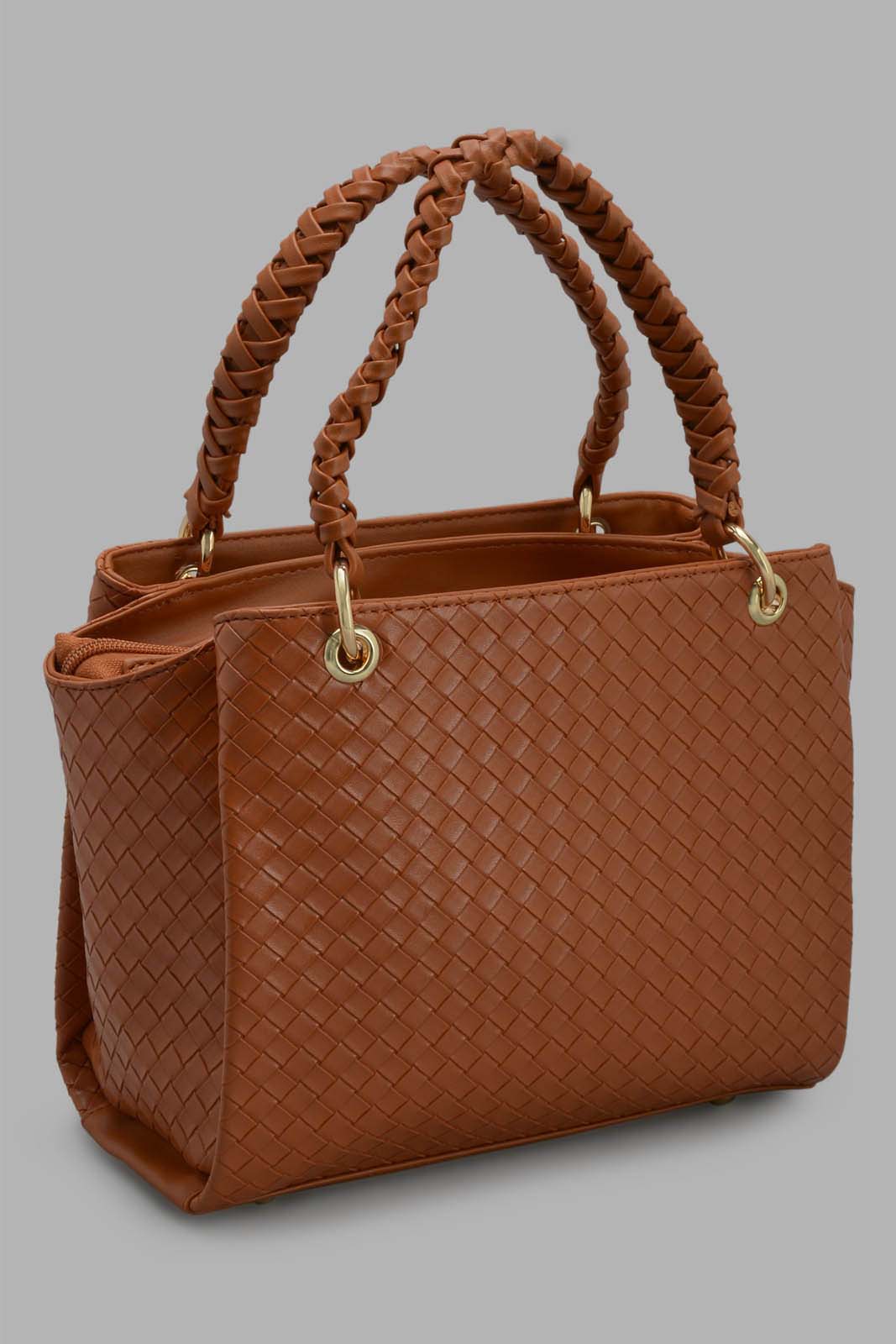 Redtag-Tan-Embossed-Day-Bag-Category:Bags,-Colour:Tan,-Filter:Women's-Accessories,-New-In,-New-In-Women-ACC,-Non-Sale,-Section:Women,-W22O,-Women-Bags-Women-