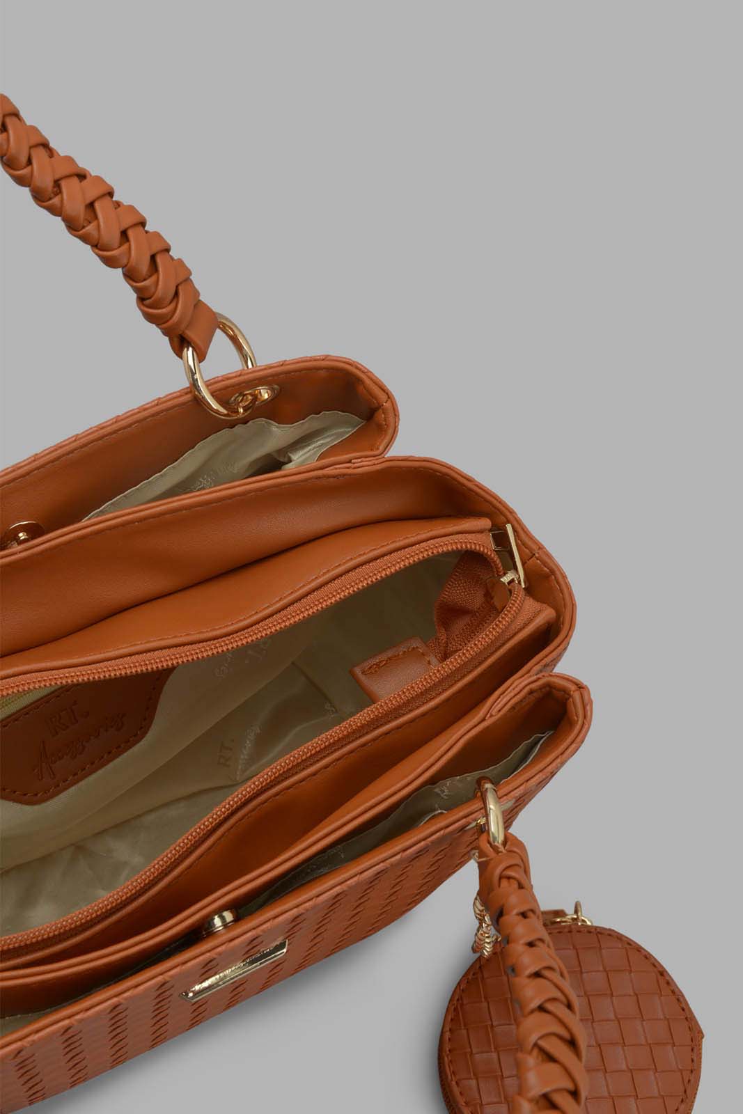 Redtag-Tan-Embossed-Day-Bag-Category:Bags,-Colour:Tan,-Filter:Women's-Accessories,-New-In,-New-In-Women-ACC,-Non-Sale,-Section:Women,-W22O,-Women-Bags-Women-