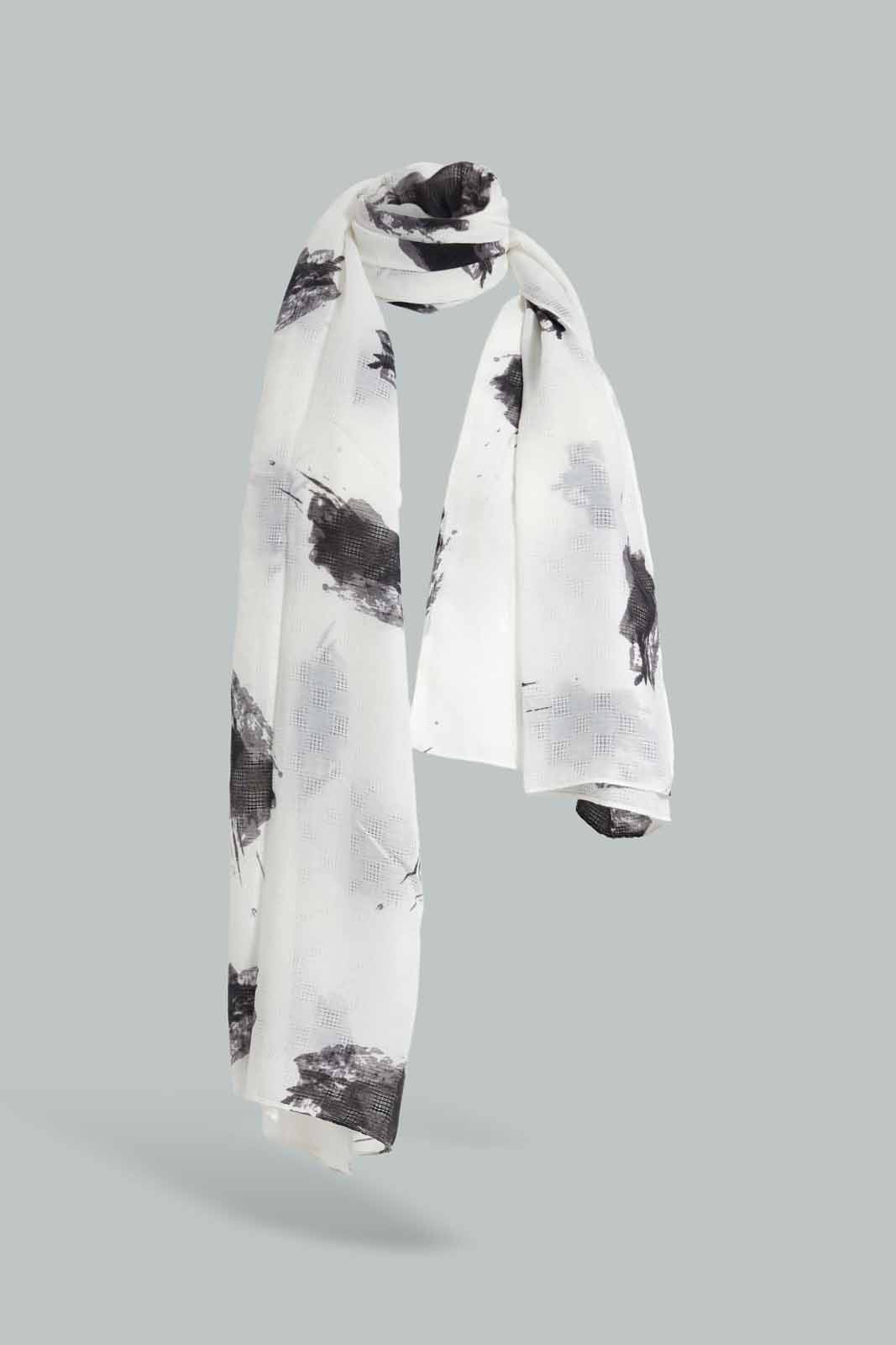 Redtag-Multicolour-Solid-And-Printed-Set-Of-2-Scarf-Category:Scarves,-Colour:Assorted,-Filter:Women's-Accessories,-New-In,-New-In-Women-ACC,-Non-Sale,-Section:Women,-W22O,-Women-Scarves-Women-
