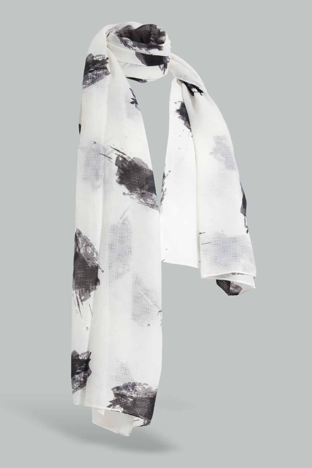 Redtag-Multicolour-Solid-And-Printed-Set-Of-2-Scarf-Category:Scarves,-Colour:Assorted,-Filter:Women's-Accessories,-New-In,-New-In-Women-ACC,-Non-Sale,-Section:Women,-W22O,-Women-Scarves-Women-