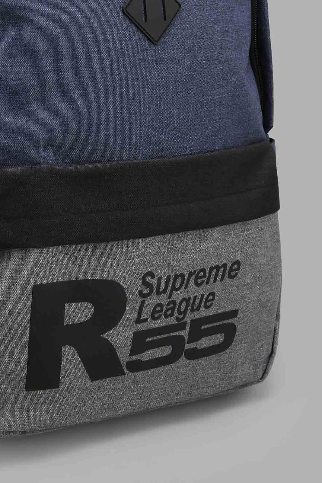 Redtag-Grey-And-Navy-Backpack-Category:Bags,-Colour:Assorted,-Filter:Men's-Accessories,-Men-Bags,-New-In,-New-In-Men-ACC,-Non-Sale,-Section:Men,-W22O-Men's-