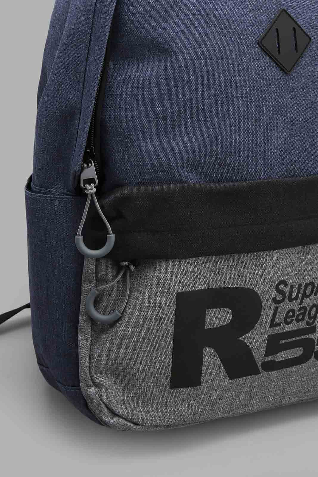 Redtag-Grey-And-Navy-Backpack-Category:Bags,-Colour:Assorted,-Filter:Men's-Accessories,-Men-Bags,-New-In,-New-In-Men-ACC,-Non-Sale,-Section:Men,-W22O-Men's-