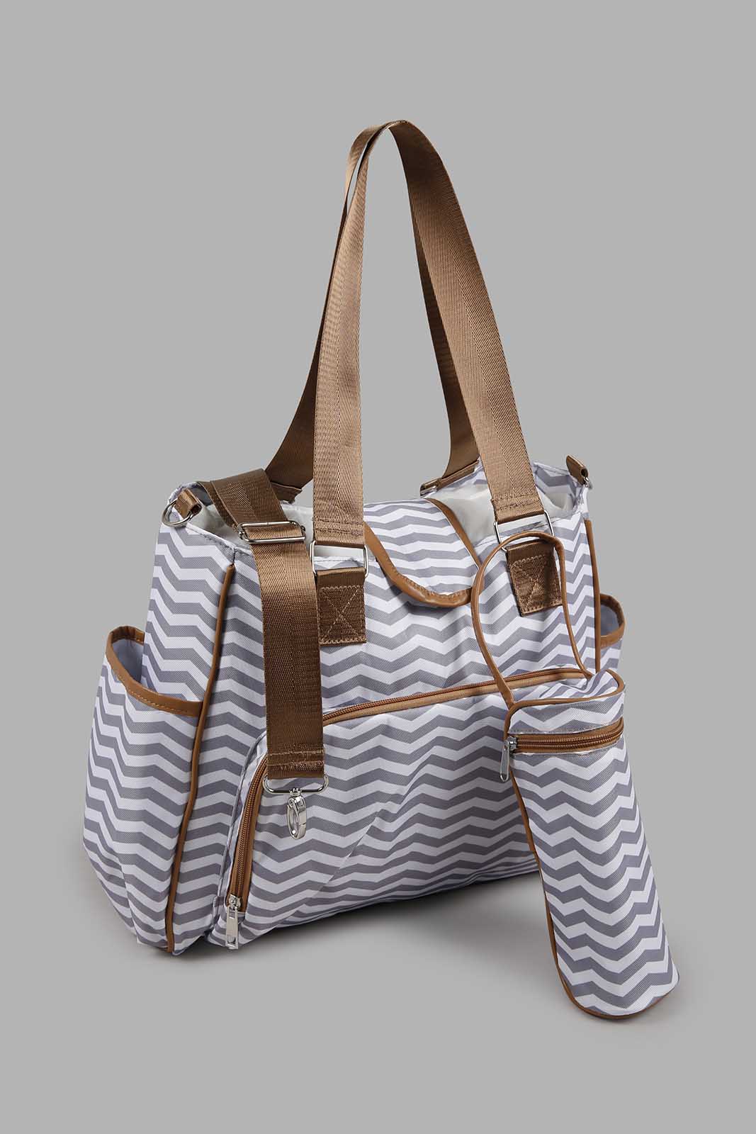 Redtag-Grey-Mama-Bag-Category:Bags,-Colour:Grey,-Filter:Newborn-Accessories,-NBN-Bags,-New-In,-New-In-NBN-ACC,-Non-Sale,-Section:Boys-(0-to-14Yrs),-W22O-New-Born-Baby-