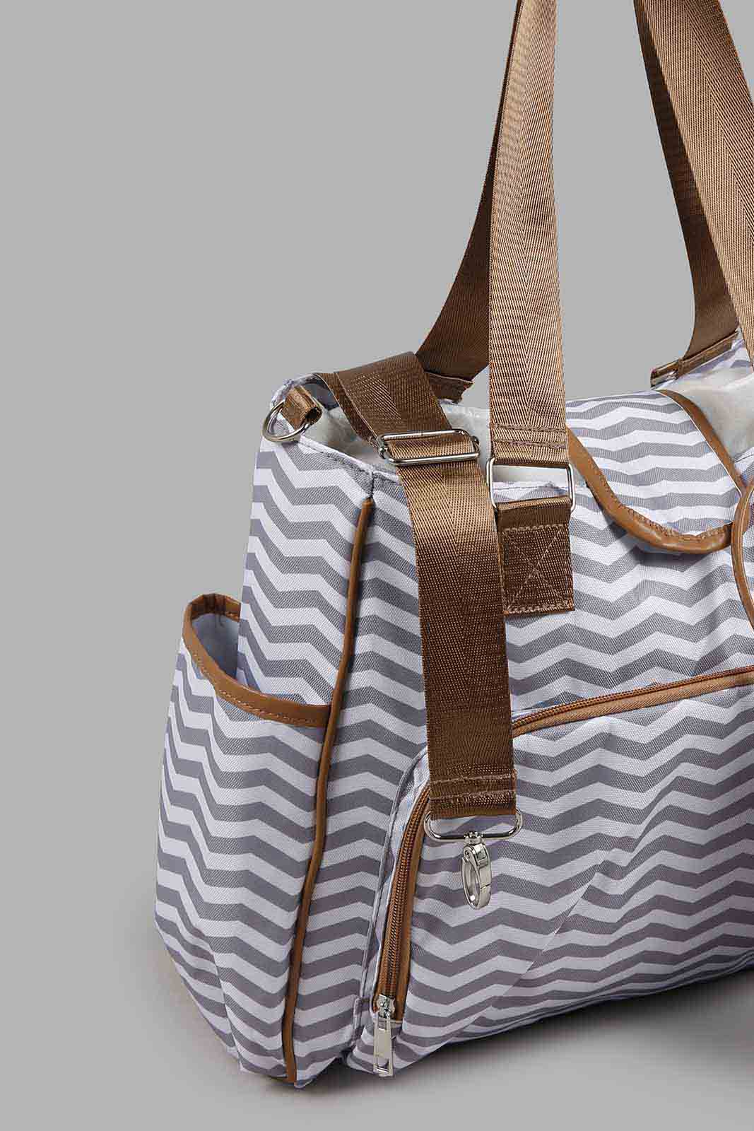 Redtag-Grey-Mama-Bag-Category:Bags,-Colour:Grey,-Filter:Newborn-Accessories,-NBN-Bags,-New-In,-New-In-NBN-ACC,-Non-Sale,-Section:Boys-(0-to-14Yrs),-W22O-New-Born-Baby-