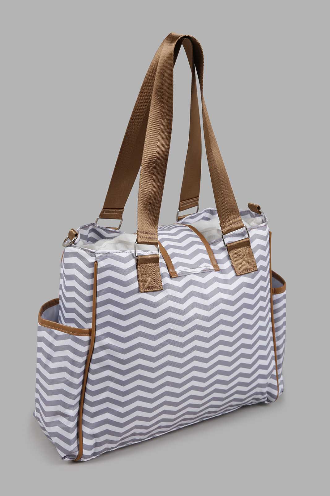 Redtag-Grey-Mama-Bag-Category:Bags,-Colour:Grey,-Filter:Newborn-Accessories,-NBN-Bags,-New-In,-New-In-NBN-ACC,-Non-Sale,-Section:Boys-(0-to-14Yrs),-W22O-New-Born-Baby-