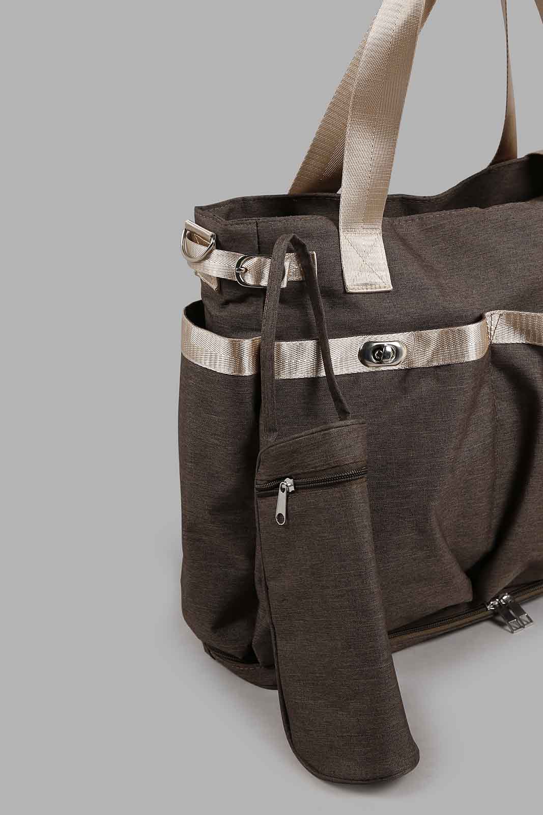 Redtag-Grey-Mama-Bag-Category:Bags,-Colour:Grey,-Filter:Newborn-Accessories,-NBN-Bags,-New-In,-New-In-NBN-ACC,-Non-Sale,-Section:Boys-(0-to-14Yrs),-W22O-New-Born-Baby-