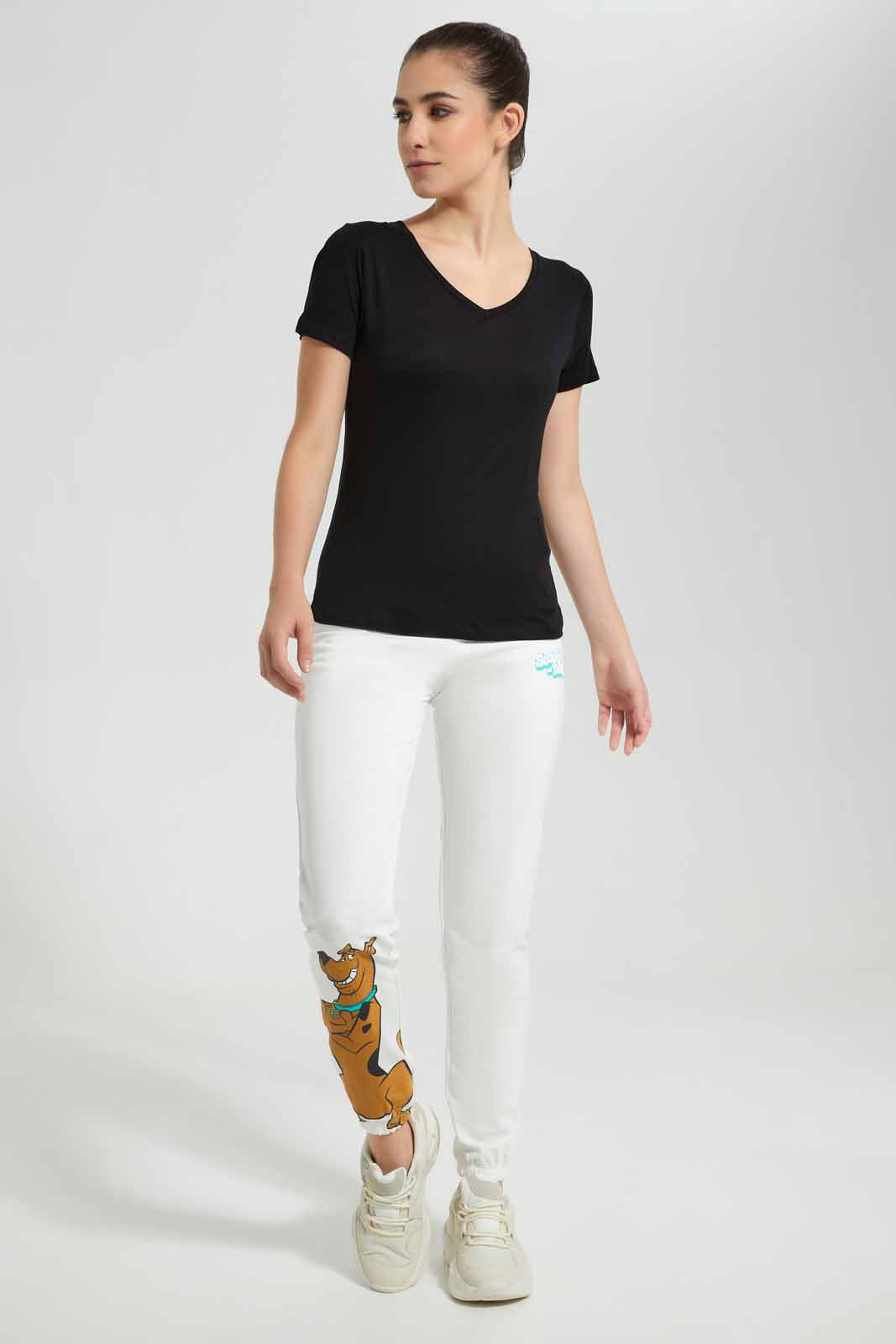 Redtag-Ivory-Scooby-Doo-Print-Active-Pant-Category:Joggers,-Colour:Ivory,-Deals:New-In,-Filter:Women's-Clothing,-New-In-Women,-Non-Sale,-S22D,-Section:Women,-Women-Joggers-Women's-