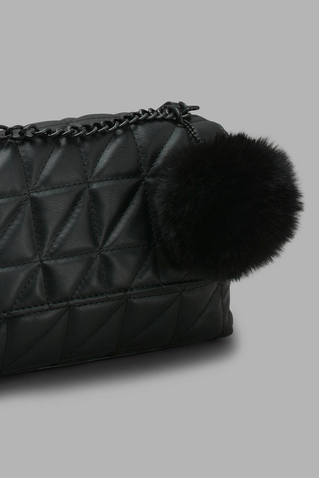 Redtag-Black-Quilted-Embellished-Cross-Body-Bag-Category:Bags,-Colour:Black,-Filter:Women's-Accessories,-New-In,-New-In-Women-ACC,-Non-Sale,-S22C,-Section:Women,-Women-Bags-Women-